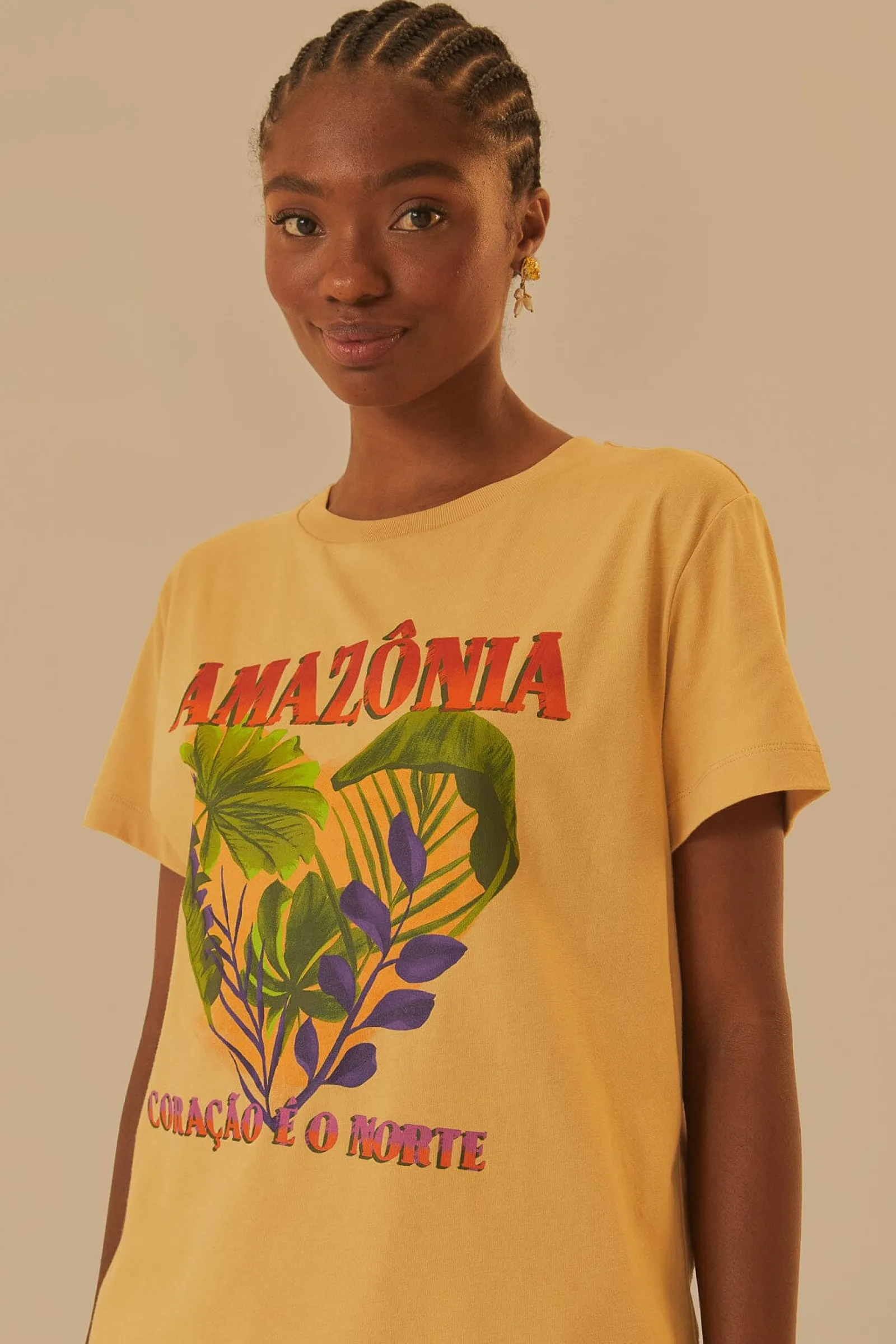  AMAZONIA CORACAO E O NORTE FIT T-SHIRT