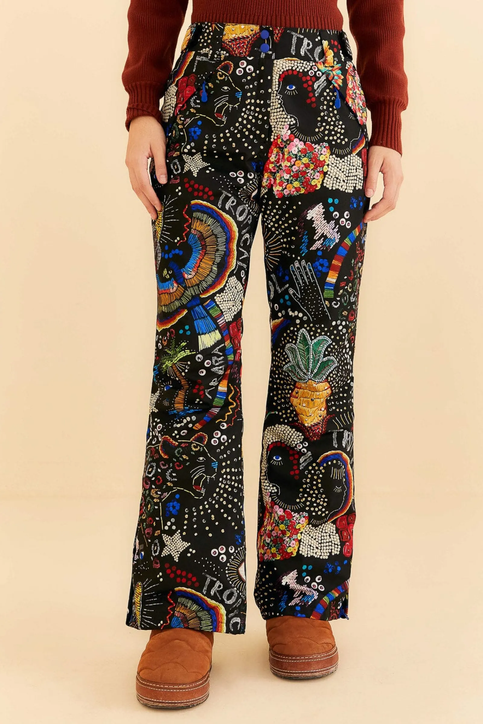 BLACK BOROGODO SKI PANTS