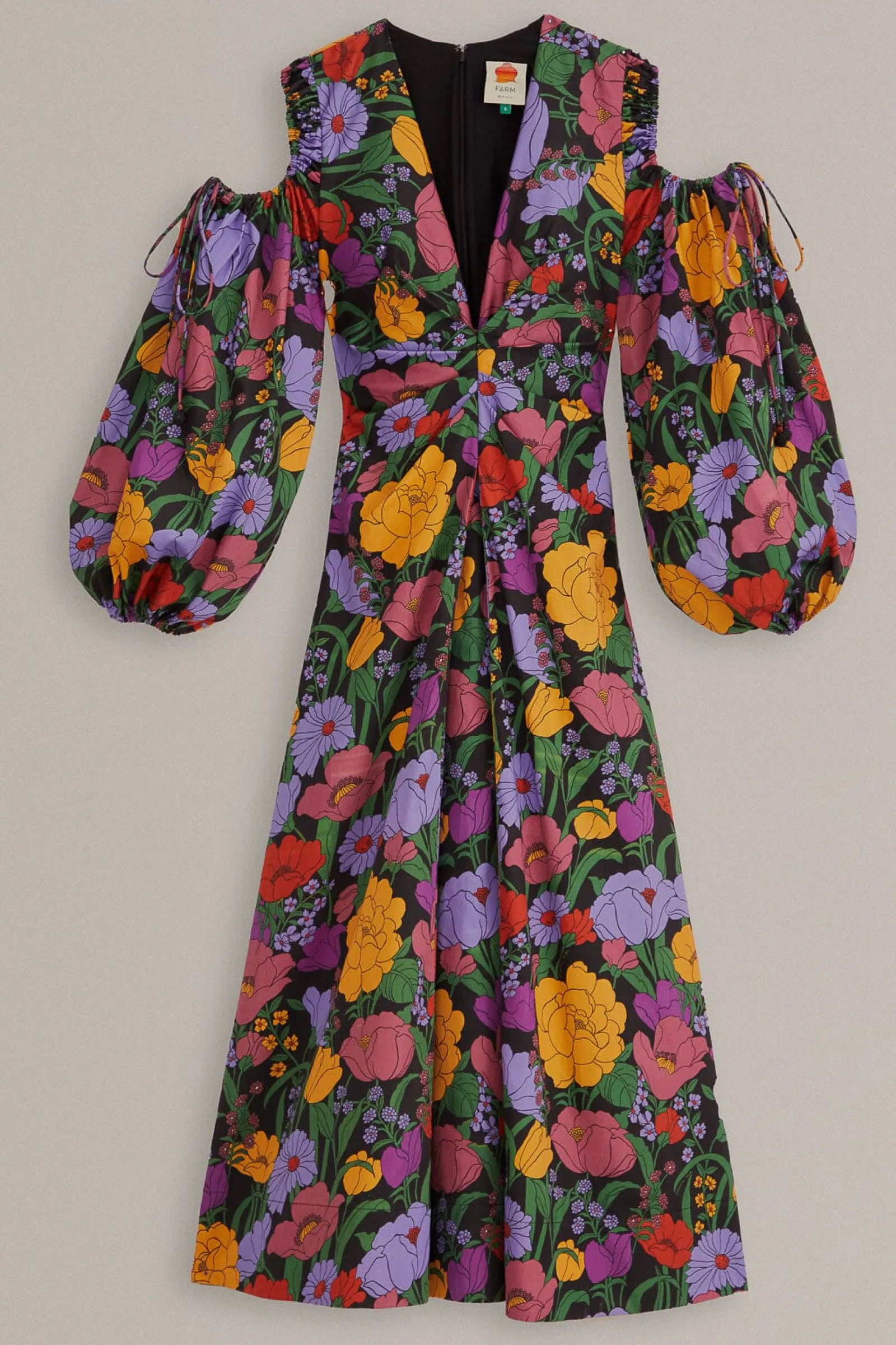 BLACK BUCOLIC GARDEN CUT OUT MAXI DRESS