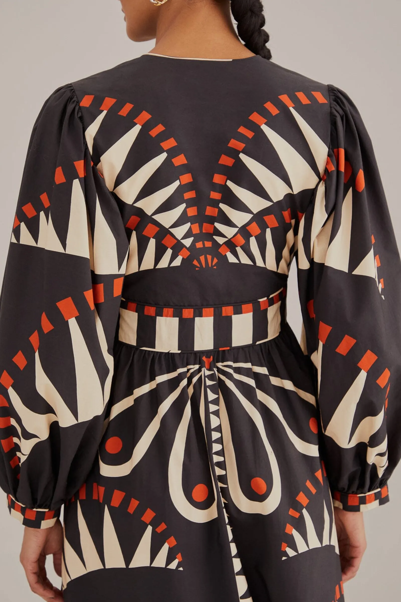 BLACK COCONUT GROVE PUFF SLEEVE MAXI DRESS