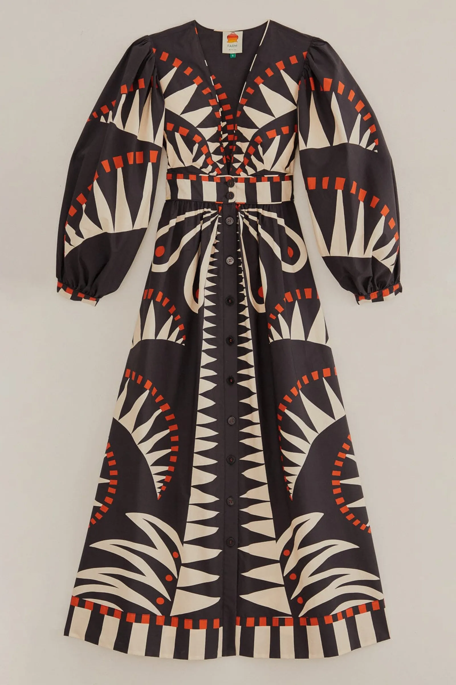 BLACK COCONUT GROVE PUFF SLEEVE MAXI DRESS