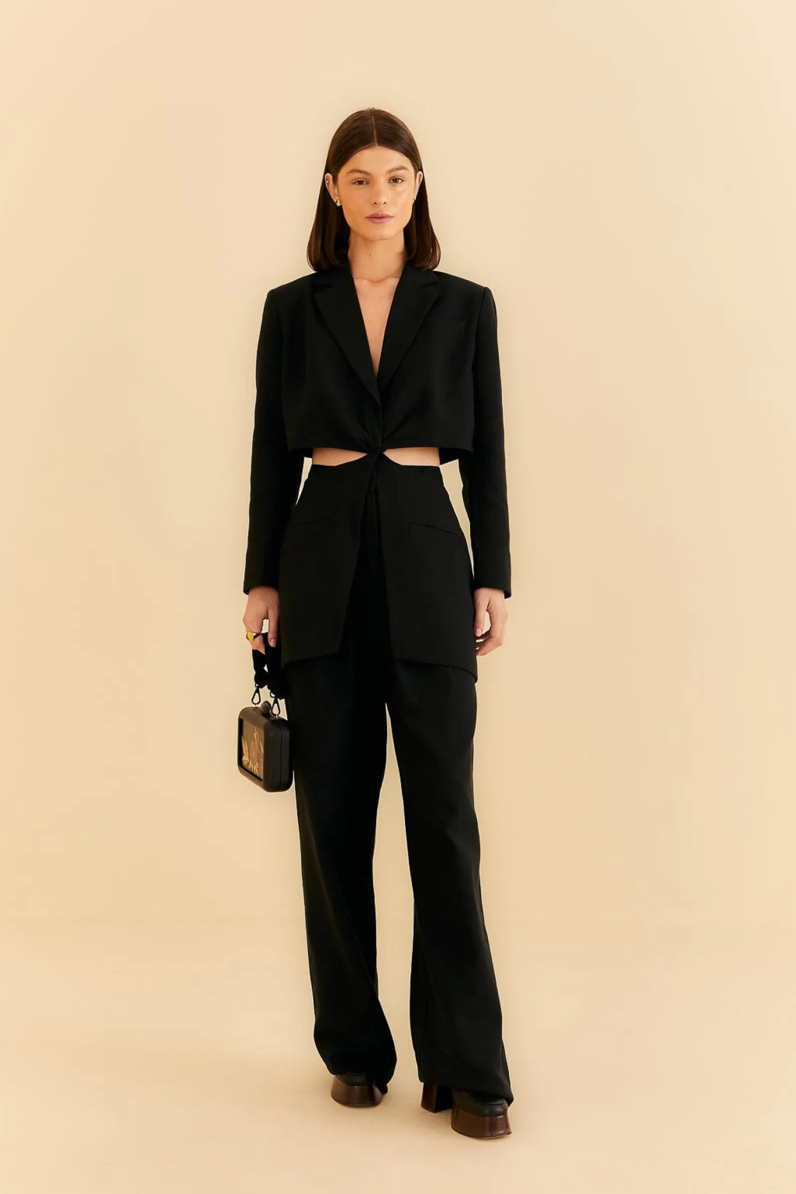 BLACK CUT OUT BLAZER