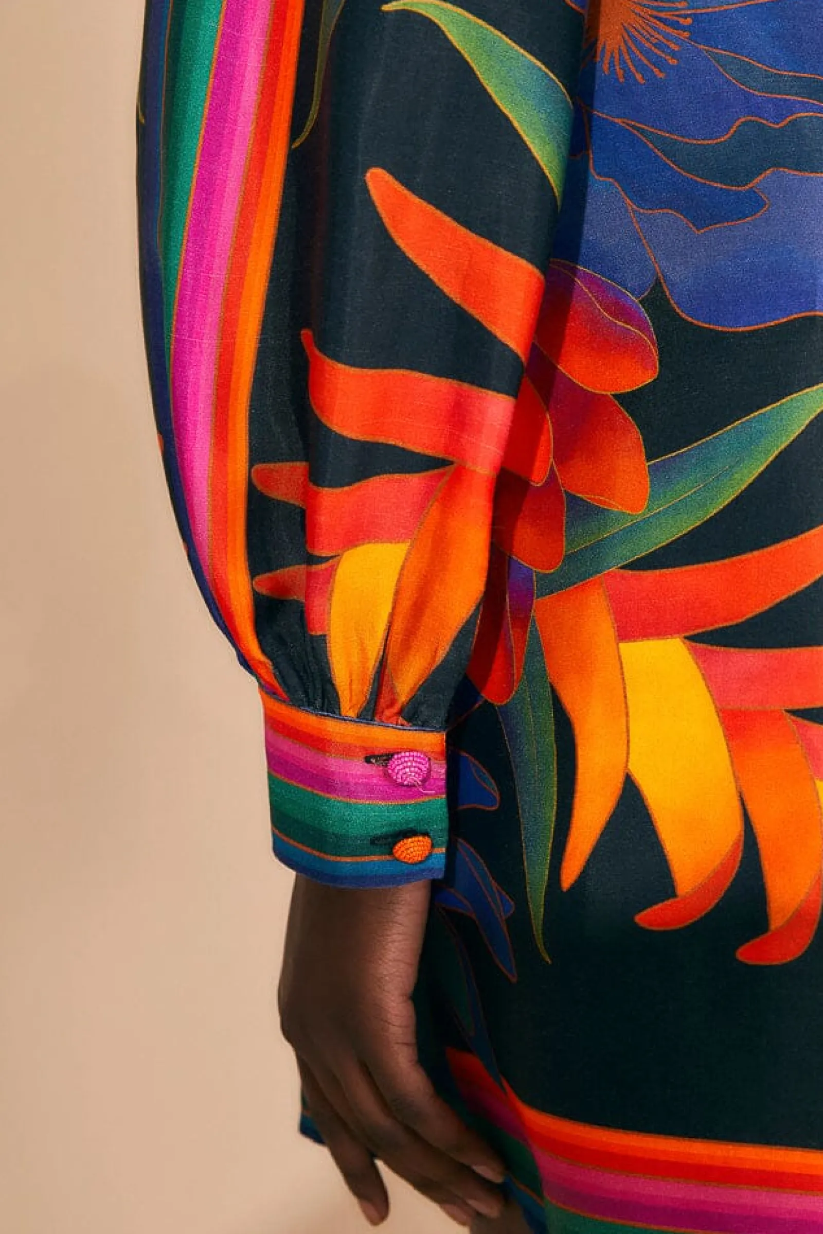 BLACK FLOWER SEASON SCARF MINI WRAP DRESS