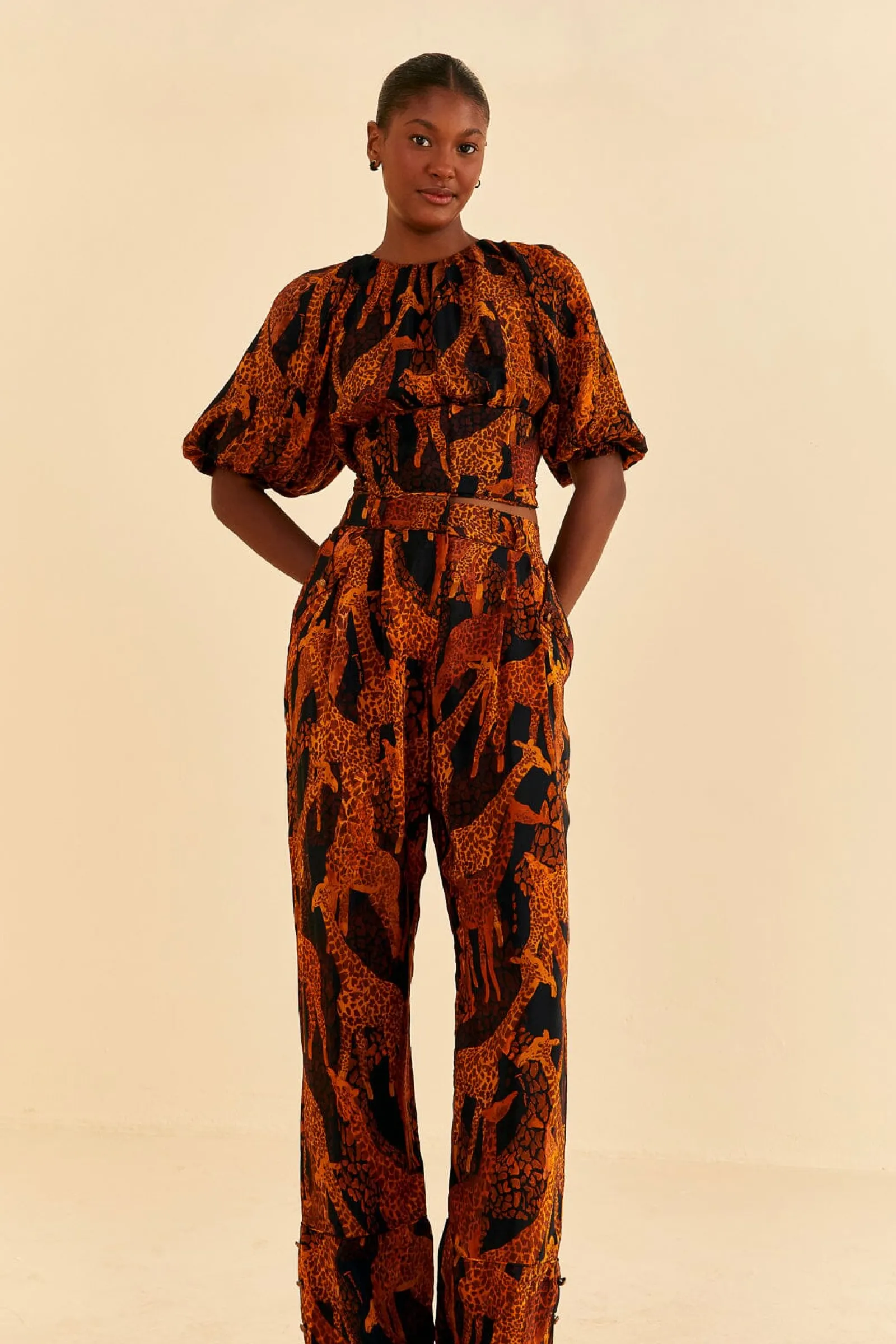 BLACK GIRAFFES PANTS