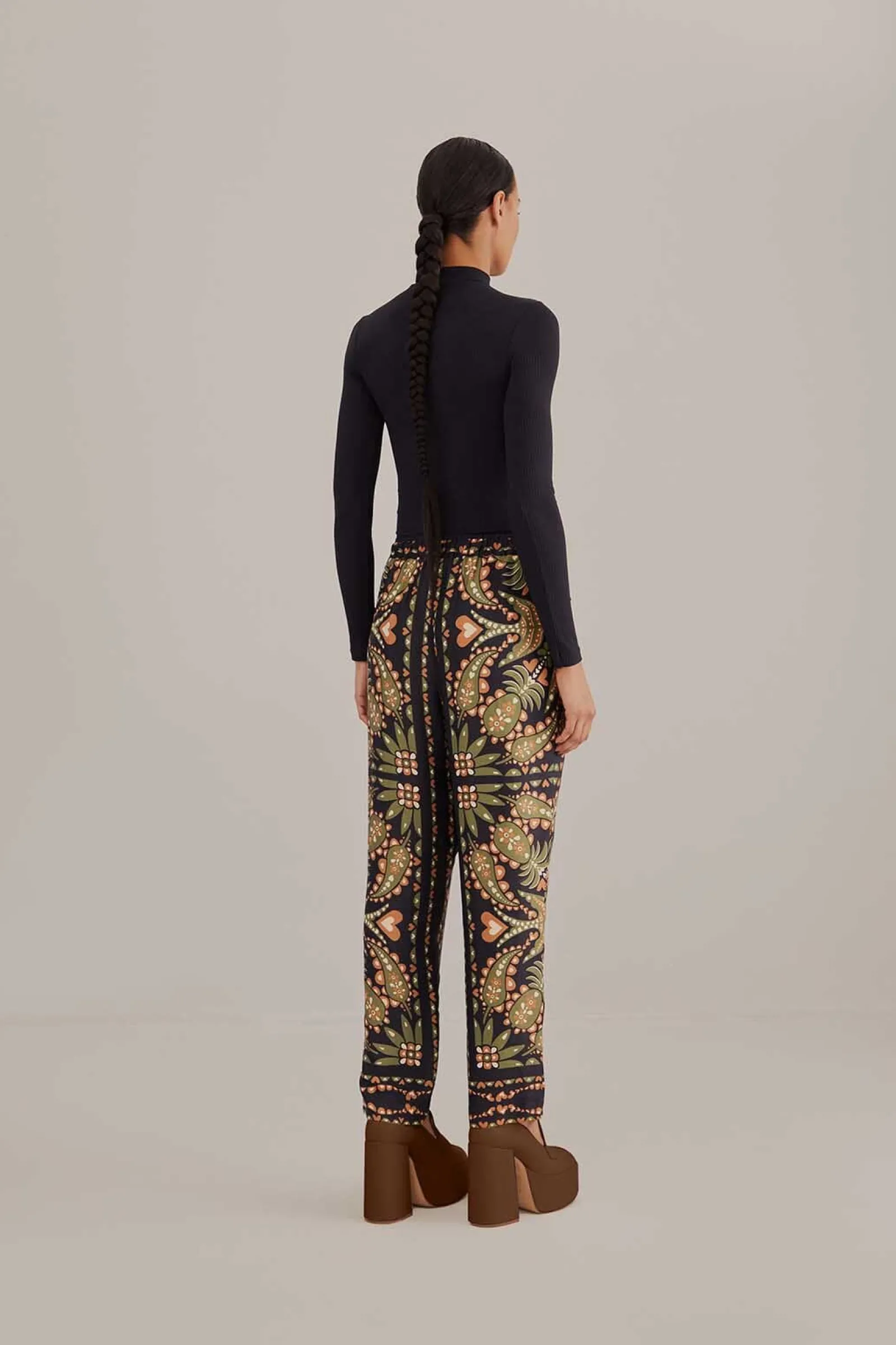 BLACK MARTINA SCARF PANTS