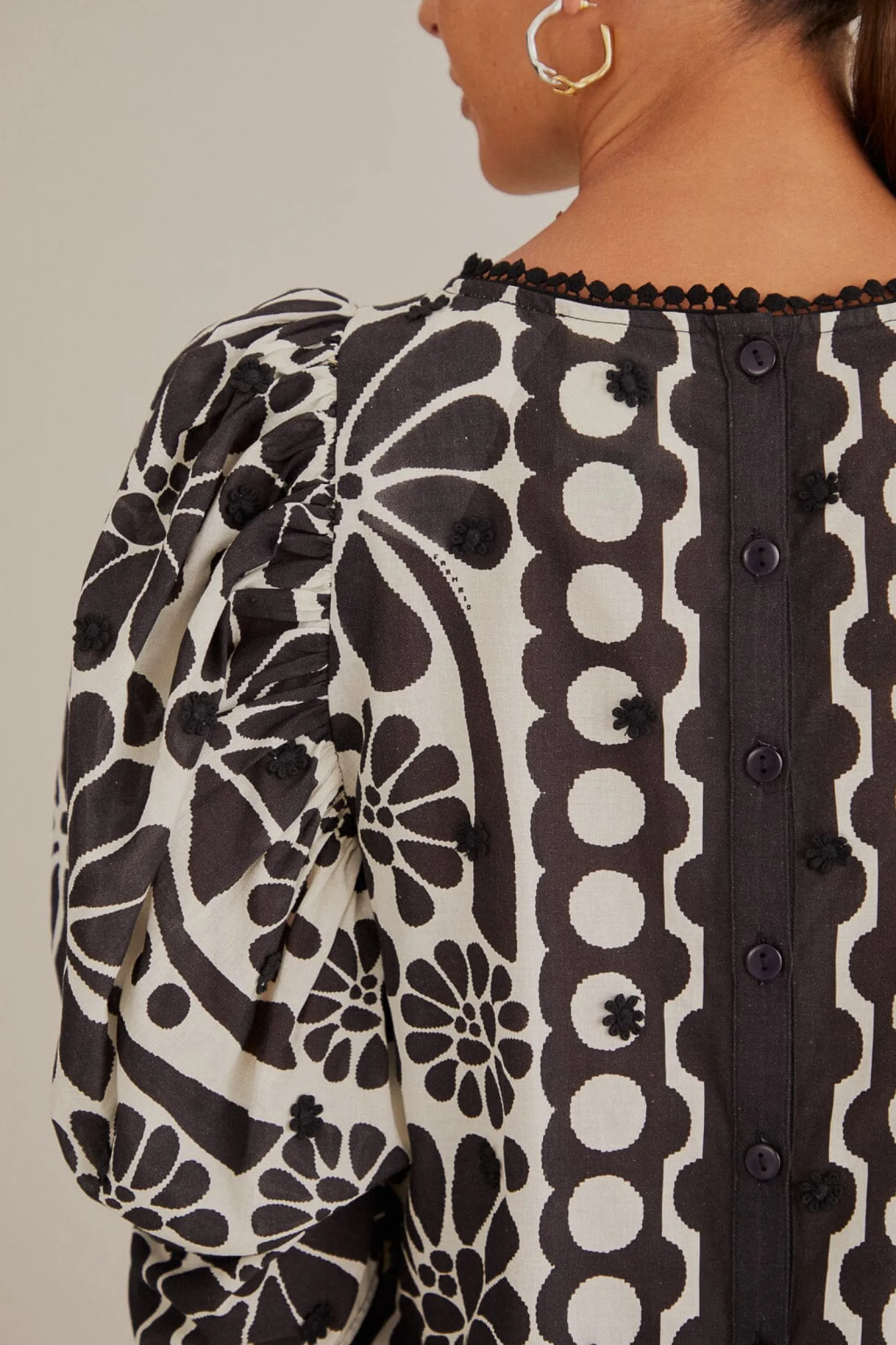 BLACK PALERMO PUFF SLEEVE BLOUSE