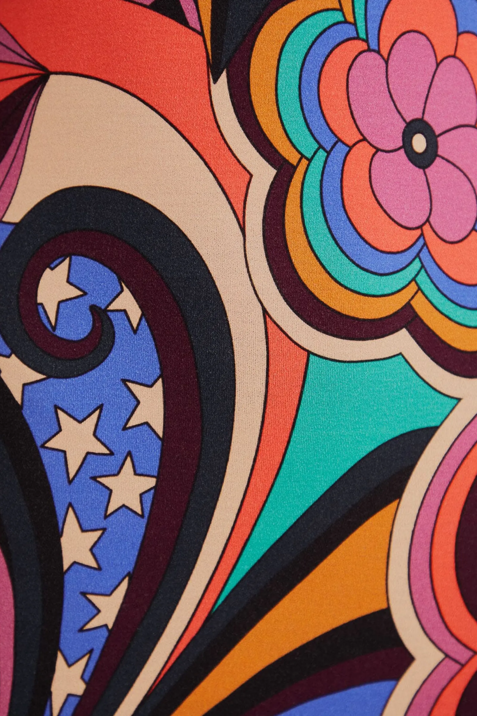 BLACK 70S VIBE LENZING™ ECOVERO™ VISCOSE MIDI DRESS