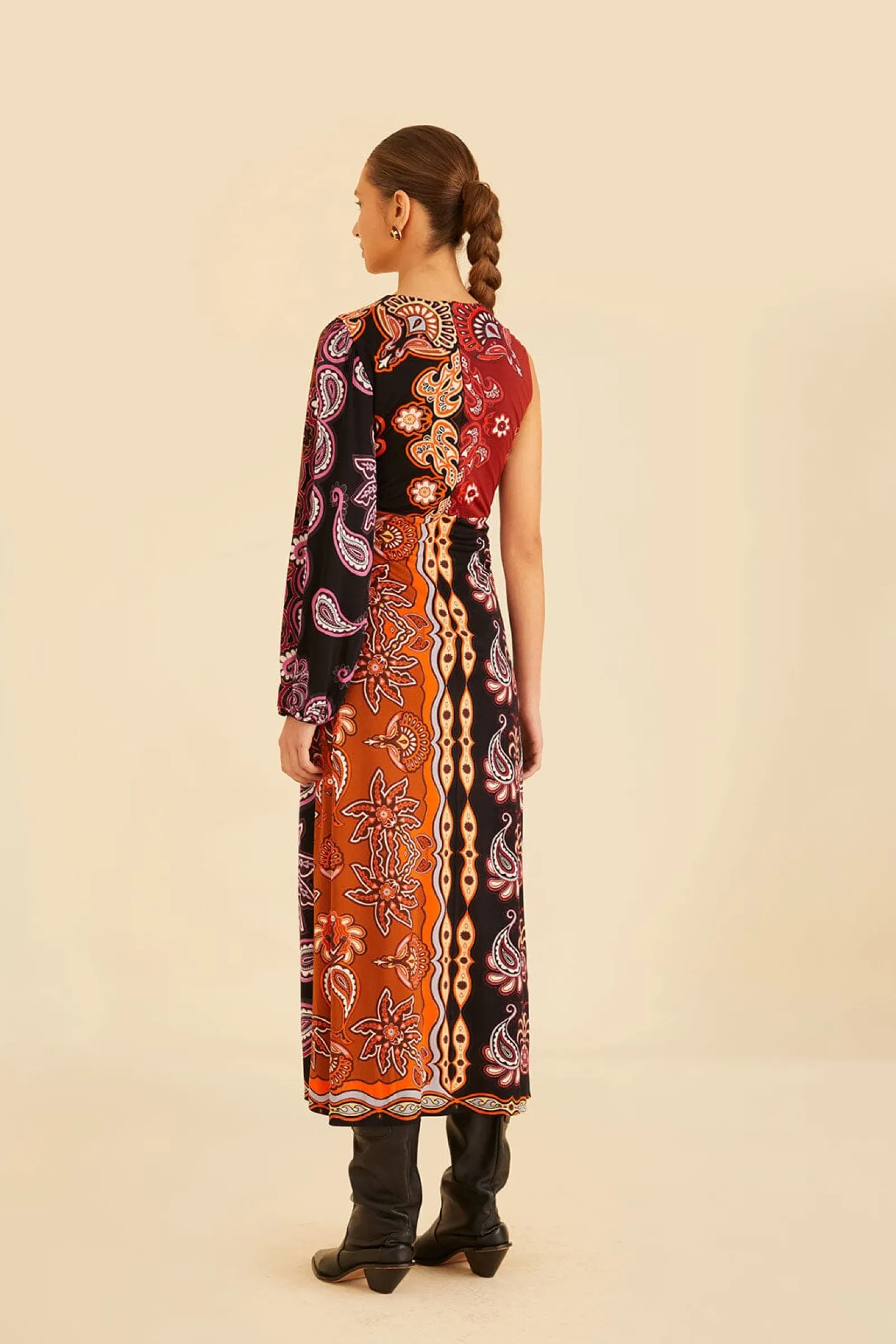 BLACK SWEET MERMAIDS ONE SHOULDER MAXI DRESS