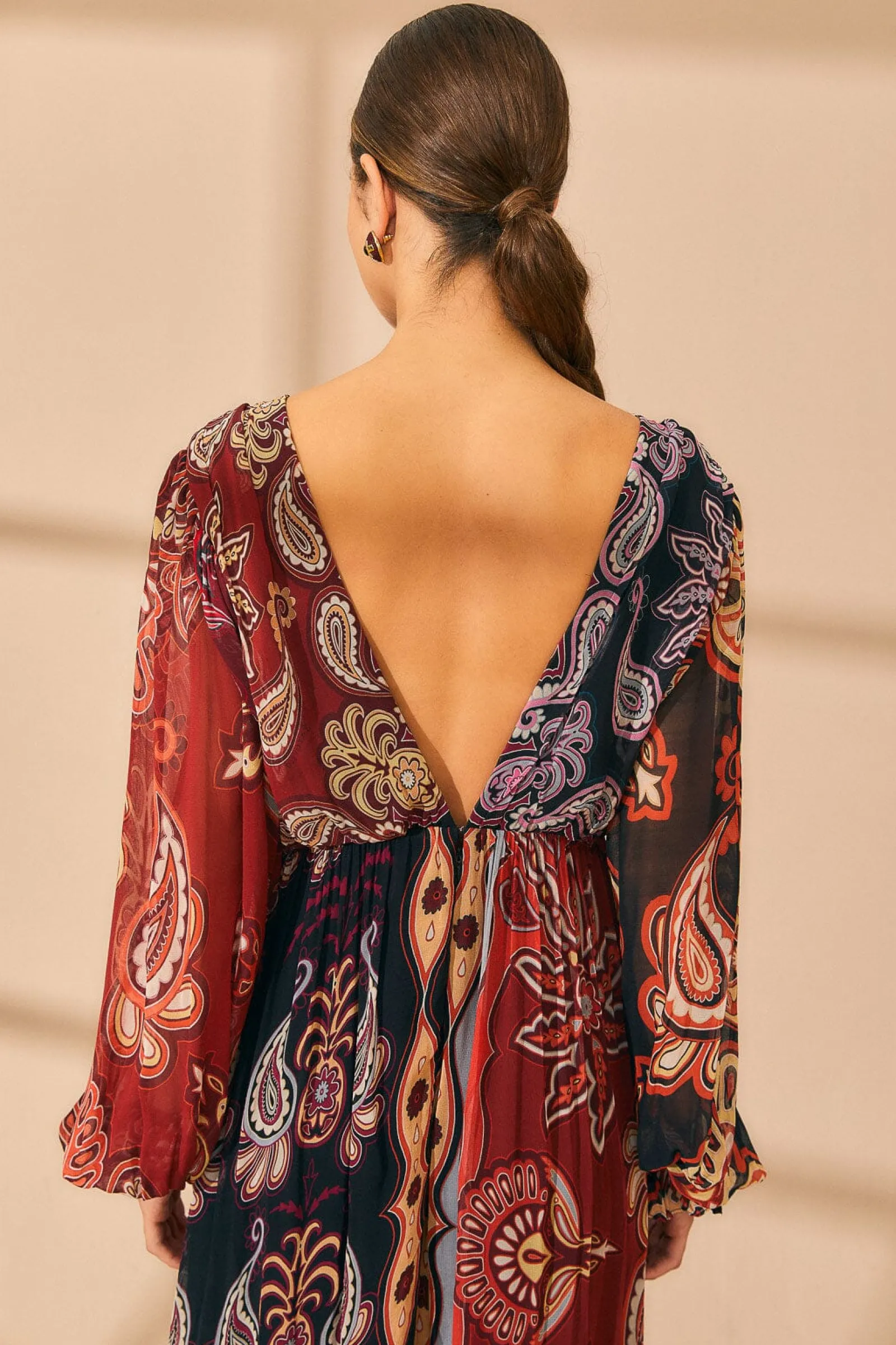 BLACK SWEET MERMAIDS V NECK MAXI DRESS