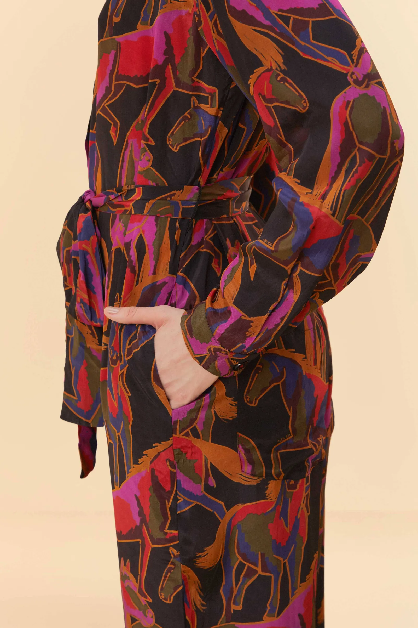 BLACK WILD HORSES JUMPSUIT