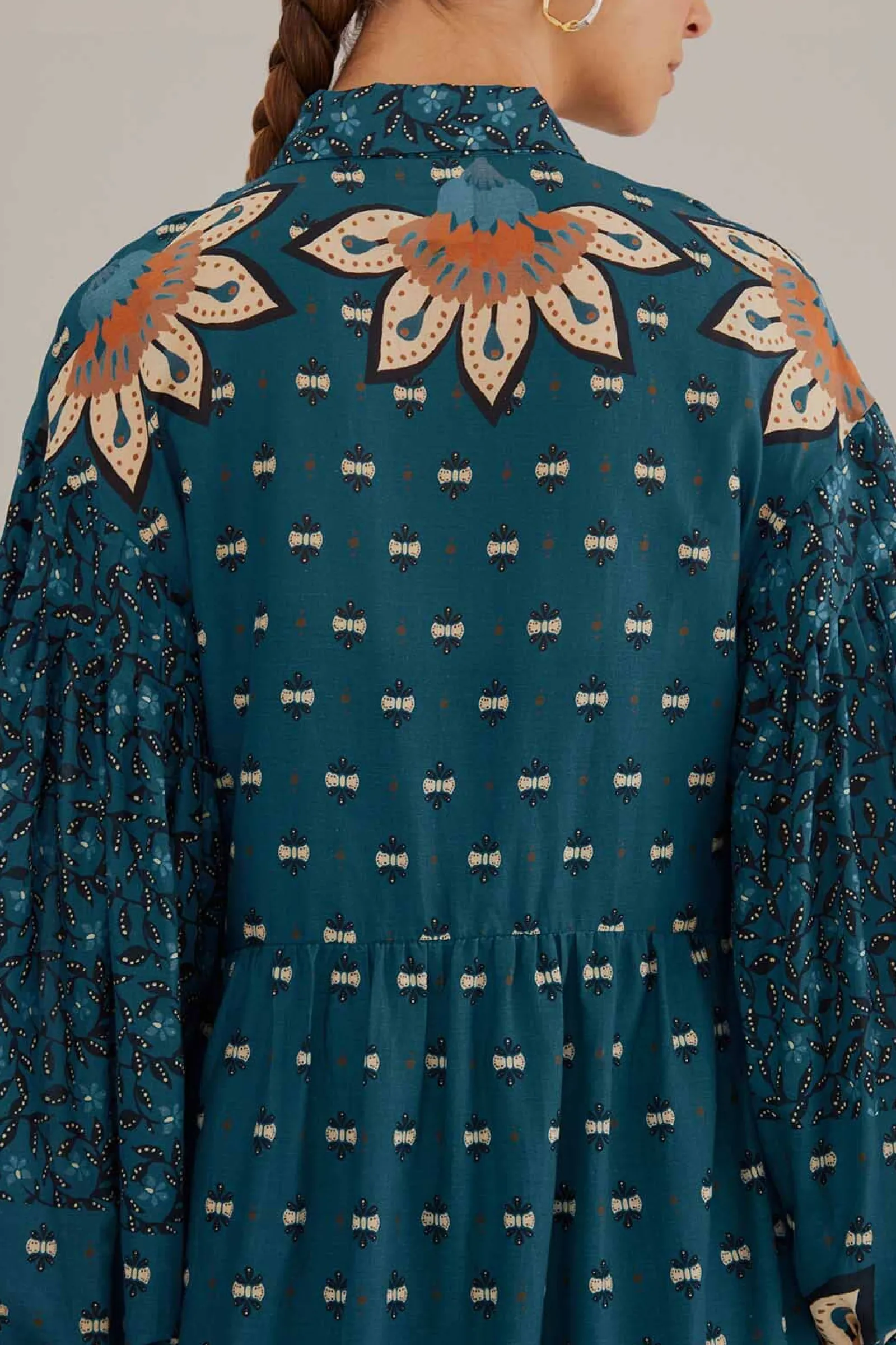 BLUE AINIKA CHILL MAXI SHIRTDRESS