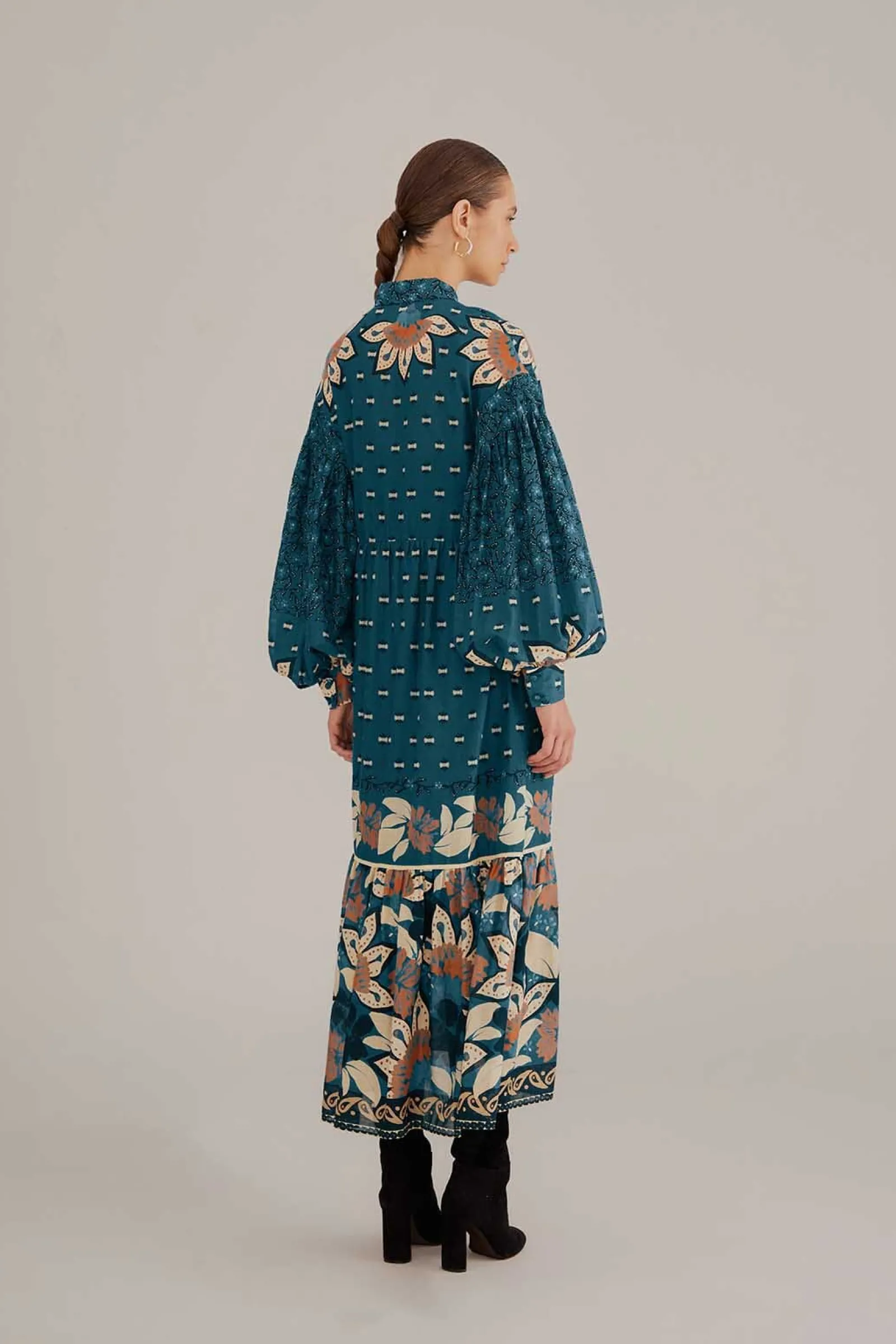 BLUE AINIKA CHILL MAXI SHIRTDRESS