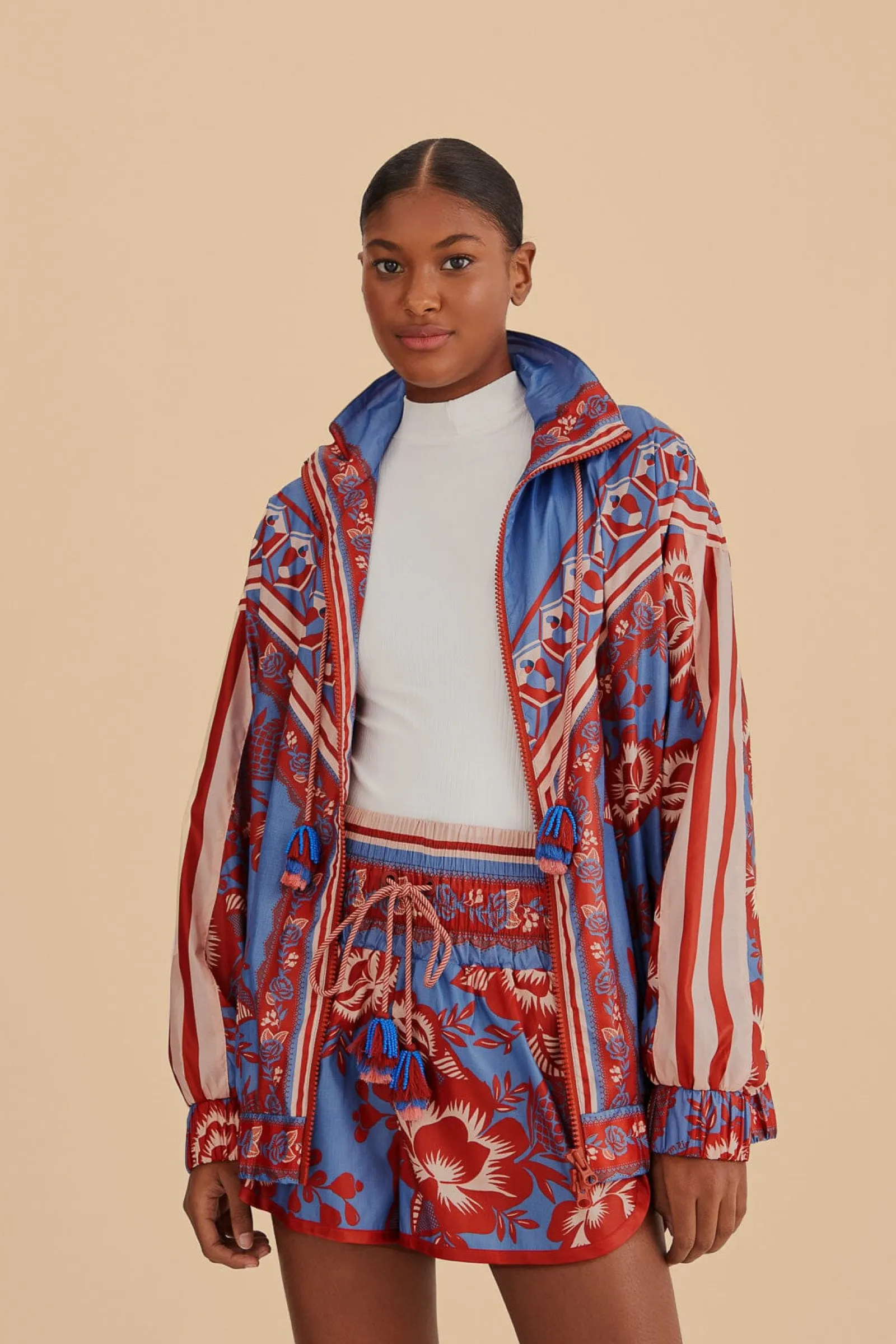 BLUE LACE GARDEN NYLON SHORTS