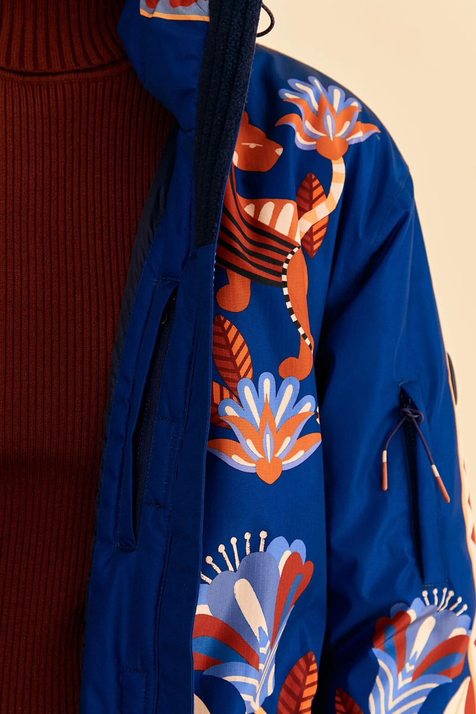 BLUE NATURE BEAUTY SKI JACKET