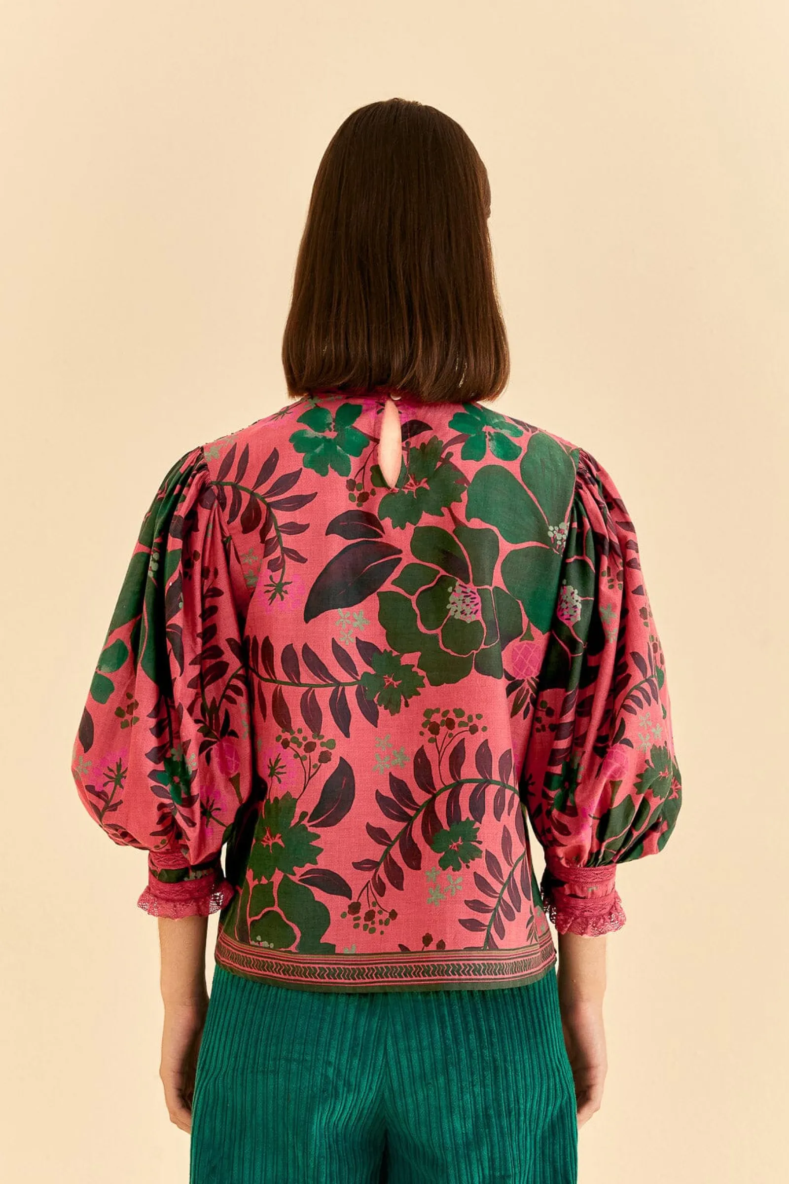 BLUSH FLORAL YARD BLOUSE