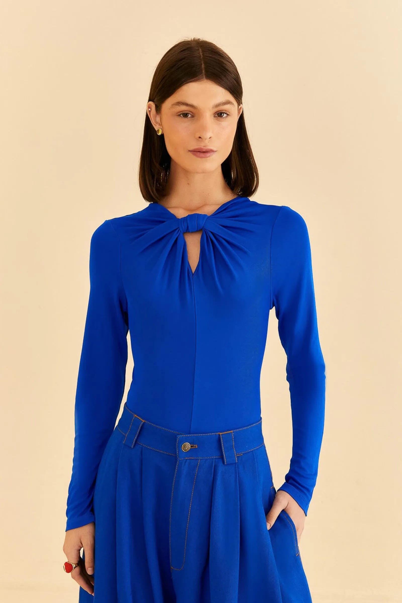  BRIGHT BLUE LONG SLEEVE BODYSUIT