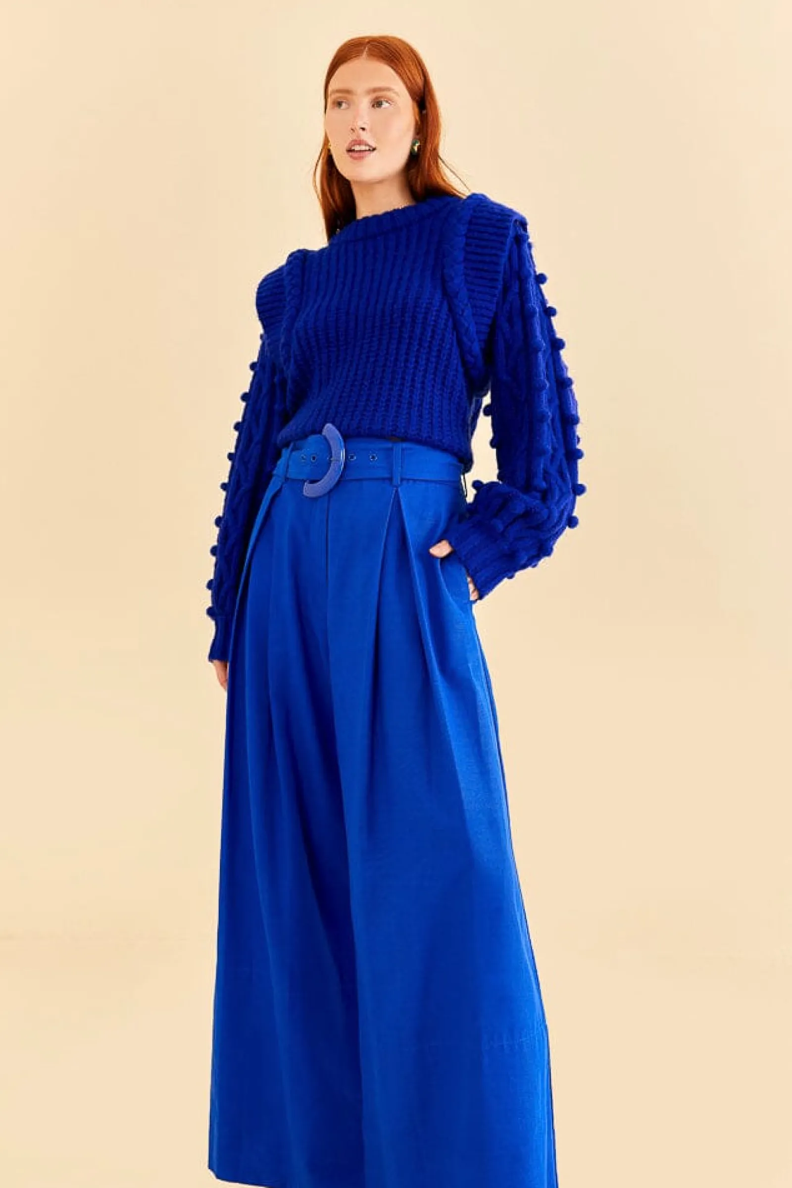 BRIGHT BLUE TAILORED PANTS