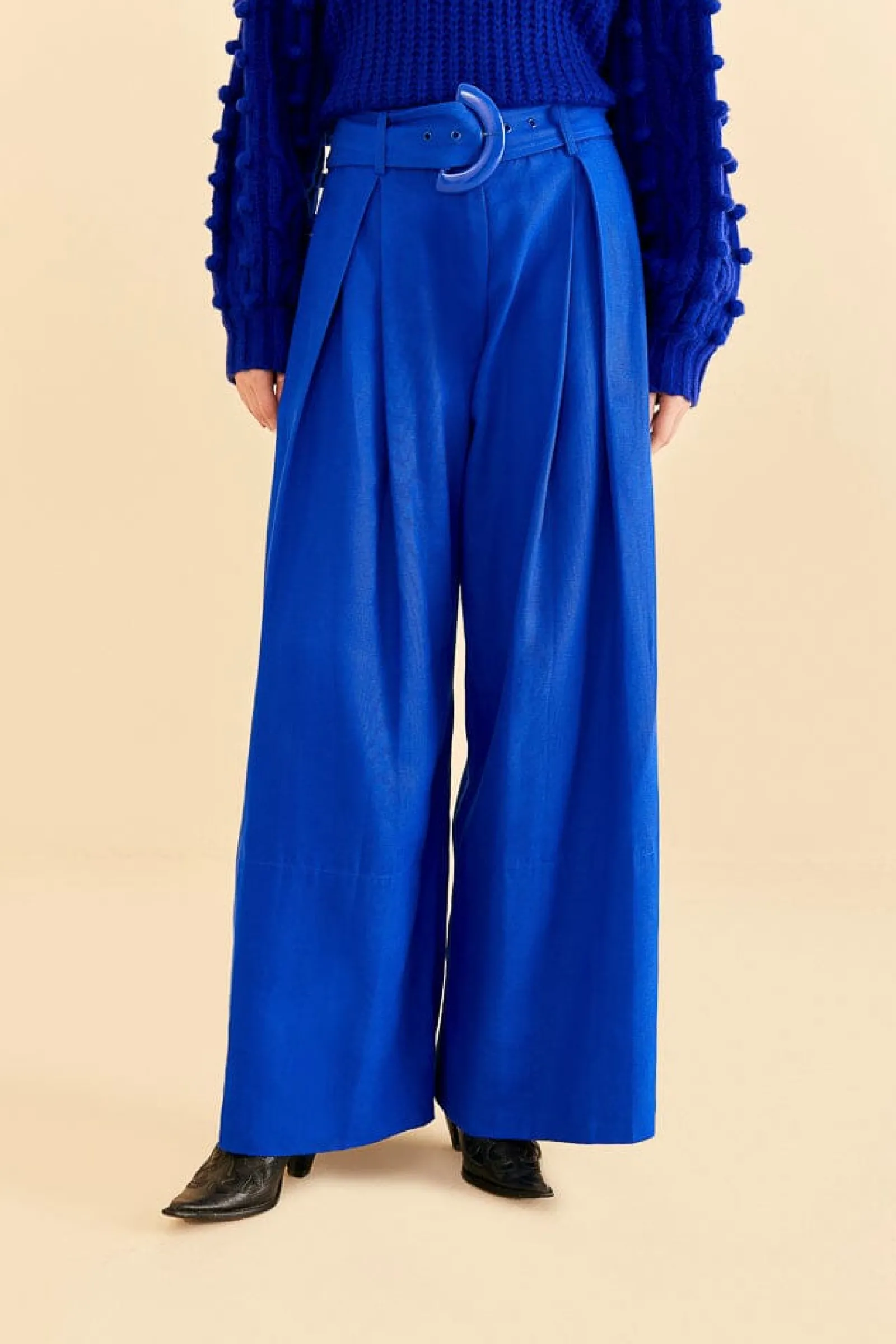 BRIGHT BLUE TAILORED PANTS