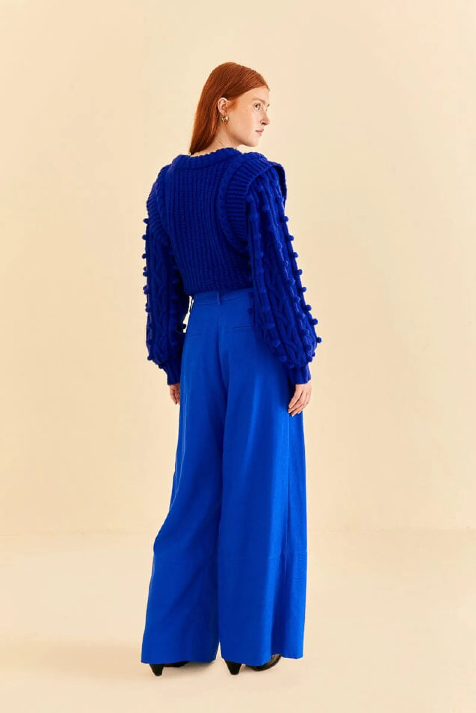 BRIGHT BLUE TAILORED PANTS