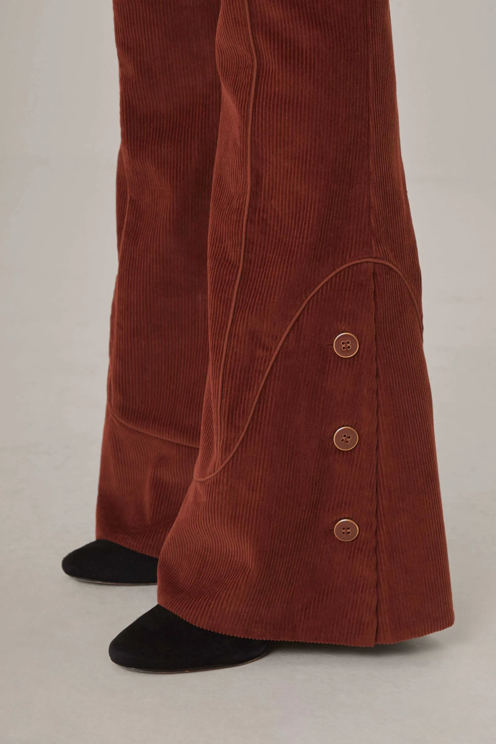 BROWN FLARE PANTS