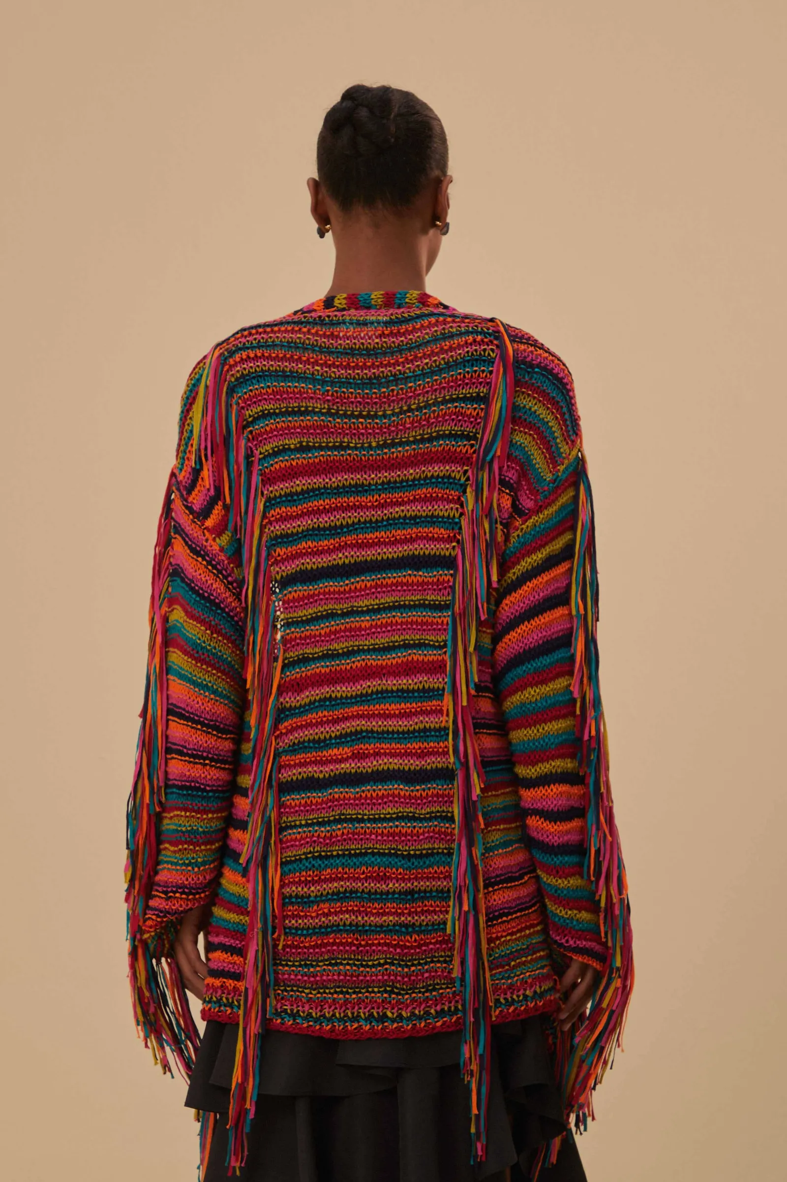 COLORFUL STRIPES KNIT CARDIGAN