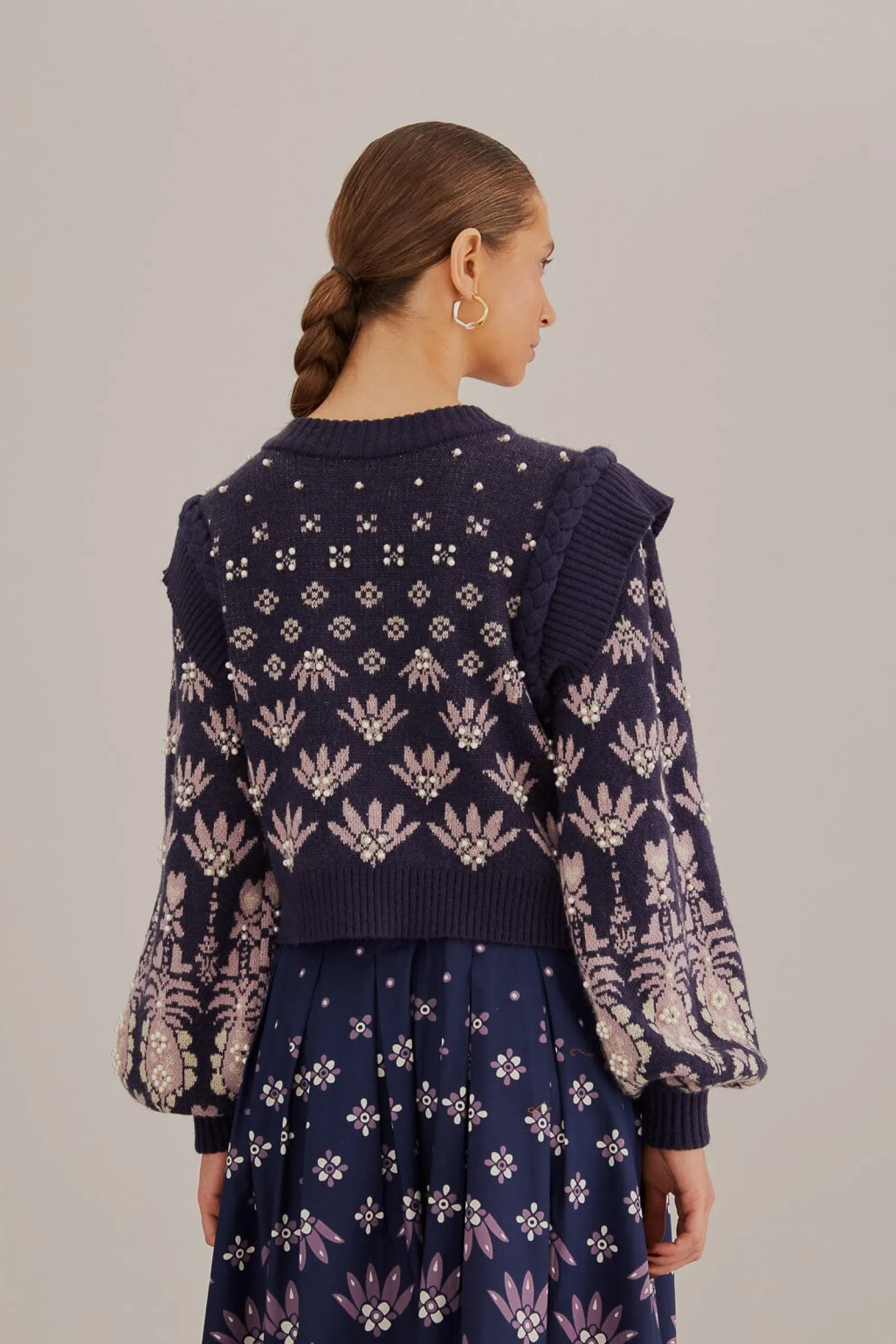DARK BLUE AINIKA MARTINA KNIT SWEATER
