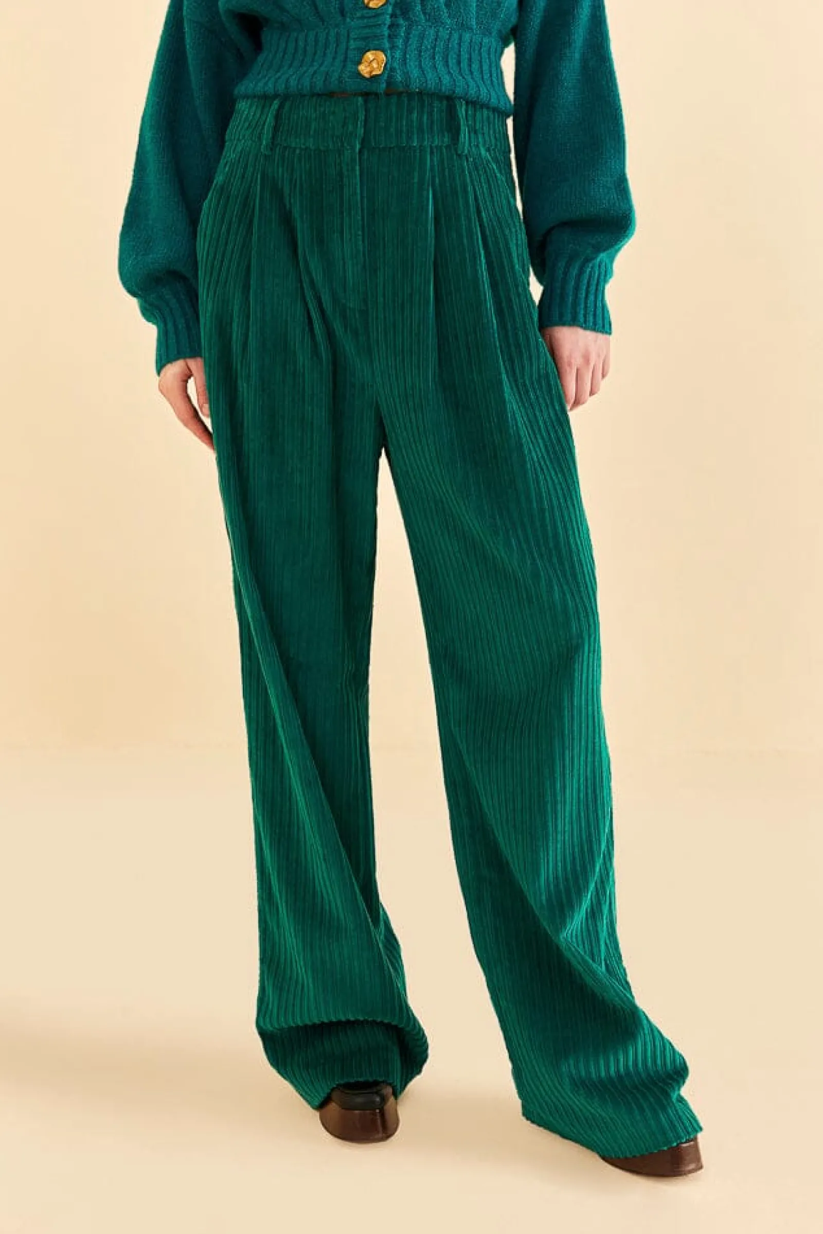 EMERALD CORDUROY PANTS