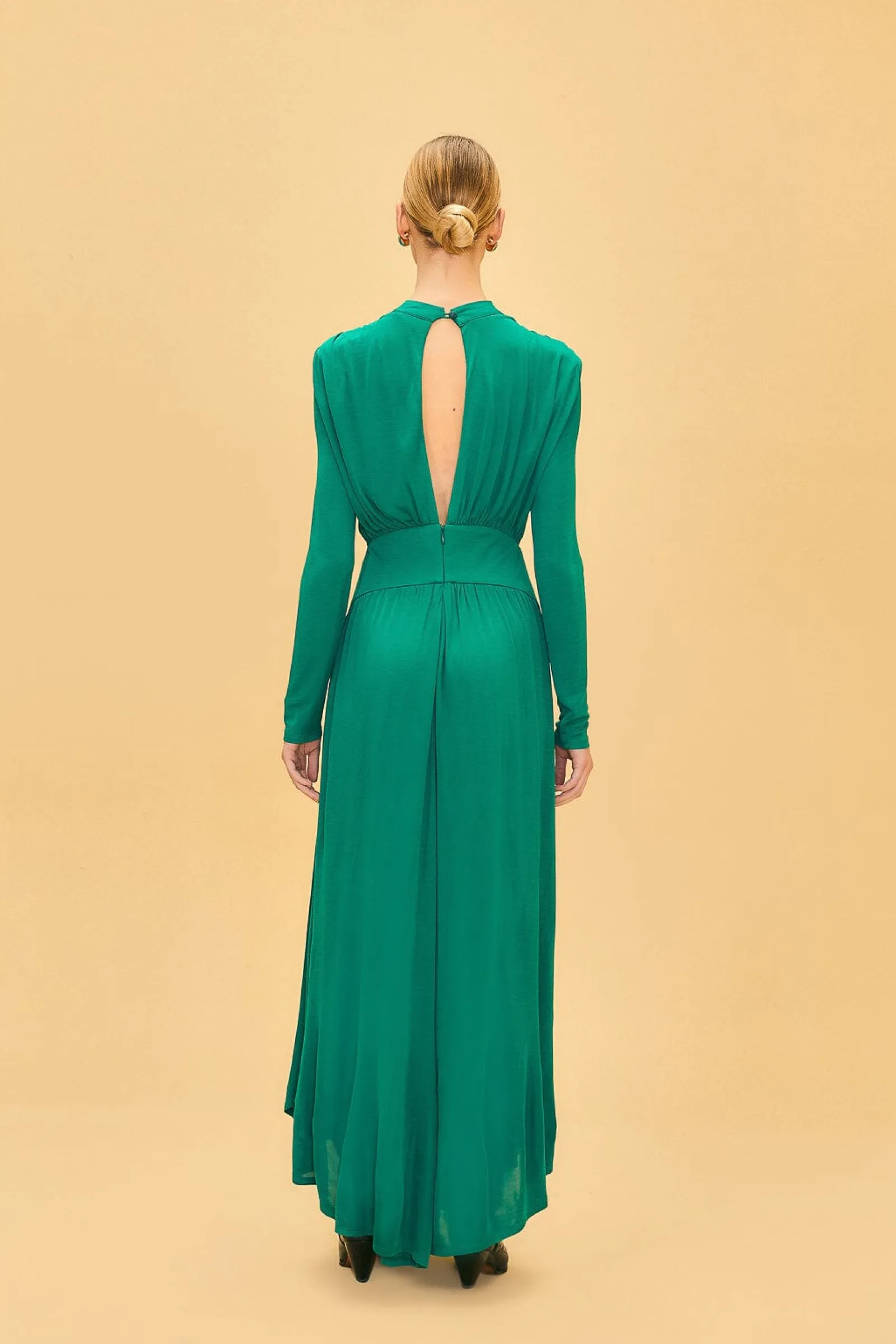 EMERALD HIGH NECK MAXI DRESS