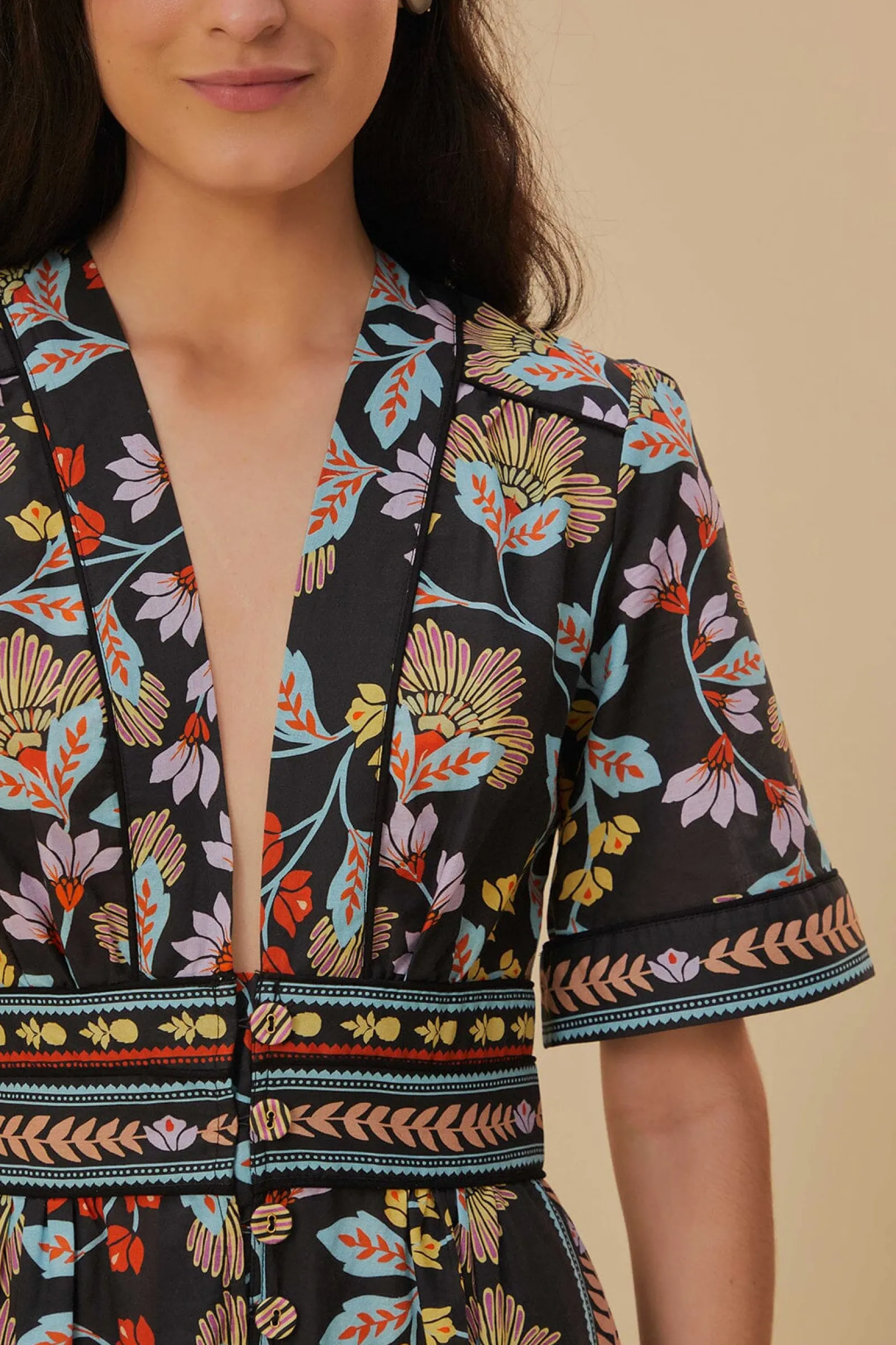 FLOWERY BLACK JUMPSUIT