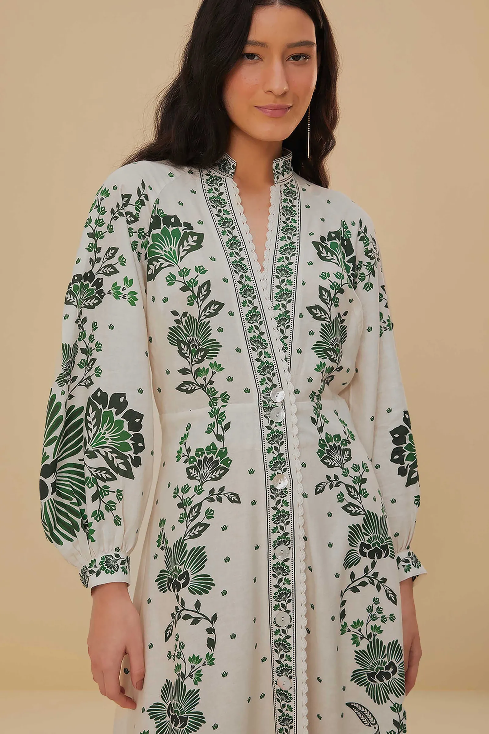 FOREST SOUL OFF-WHITE MAXI DRESS