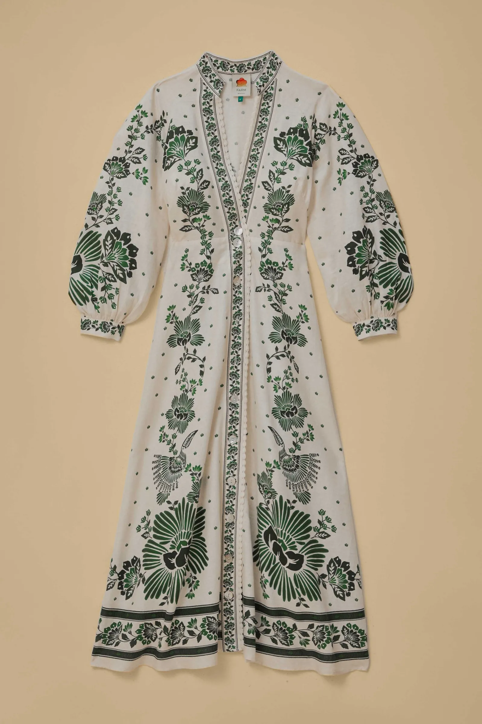 FOREST SOUL OFF-WHITE MAXI DRESS