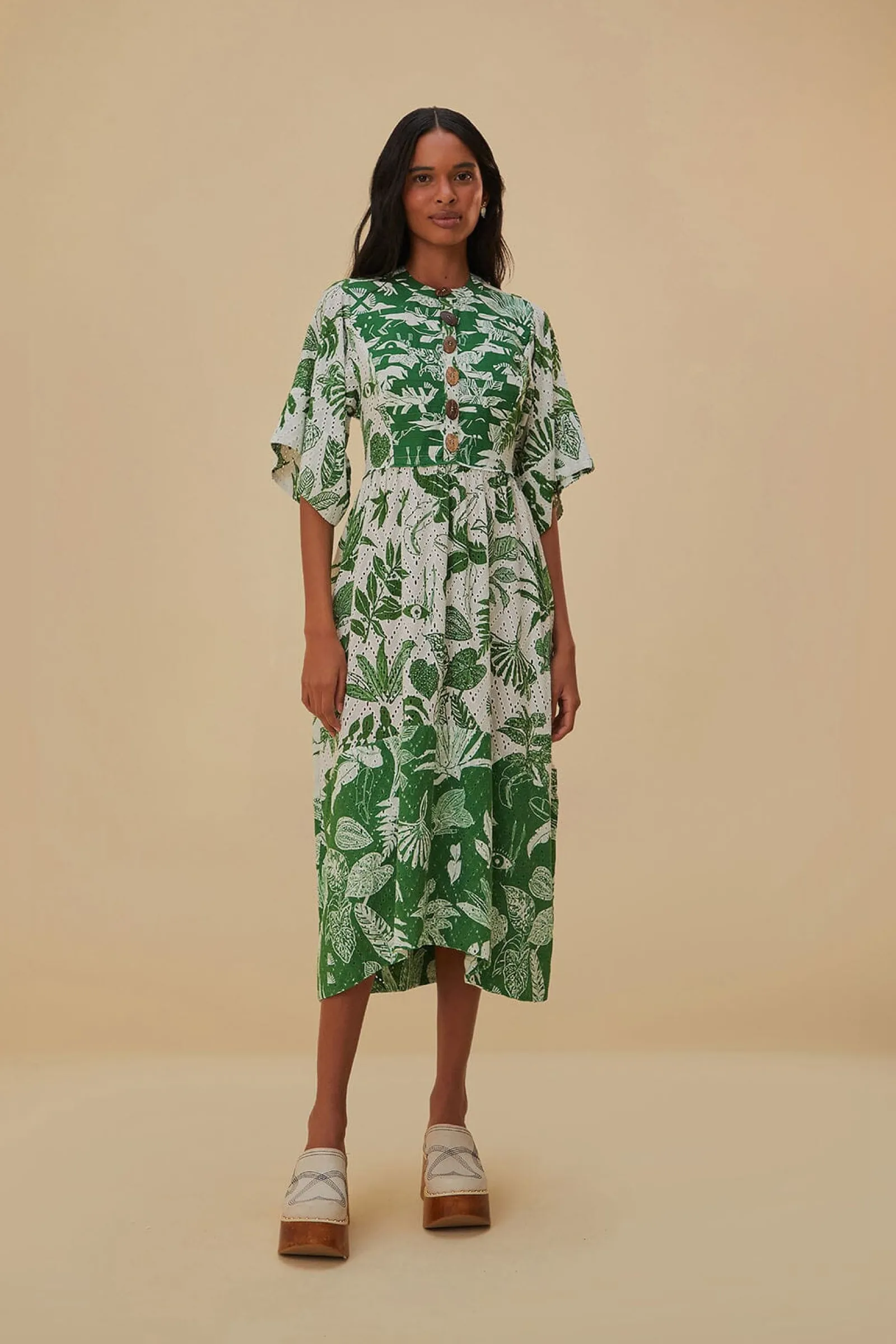  FOREST SOUL SHORT SLEEVE MIDI DRESS