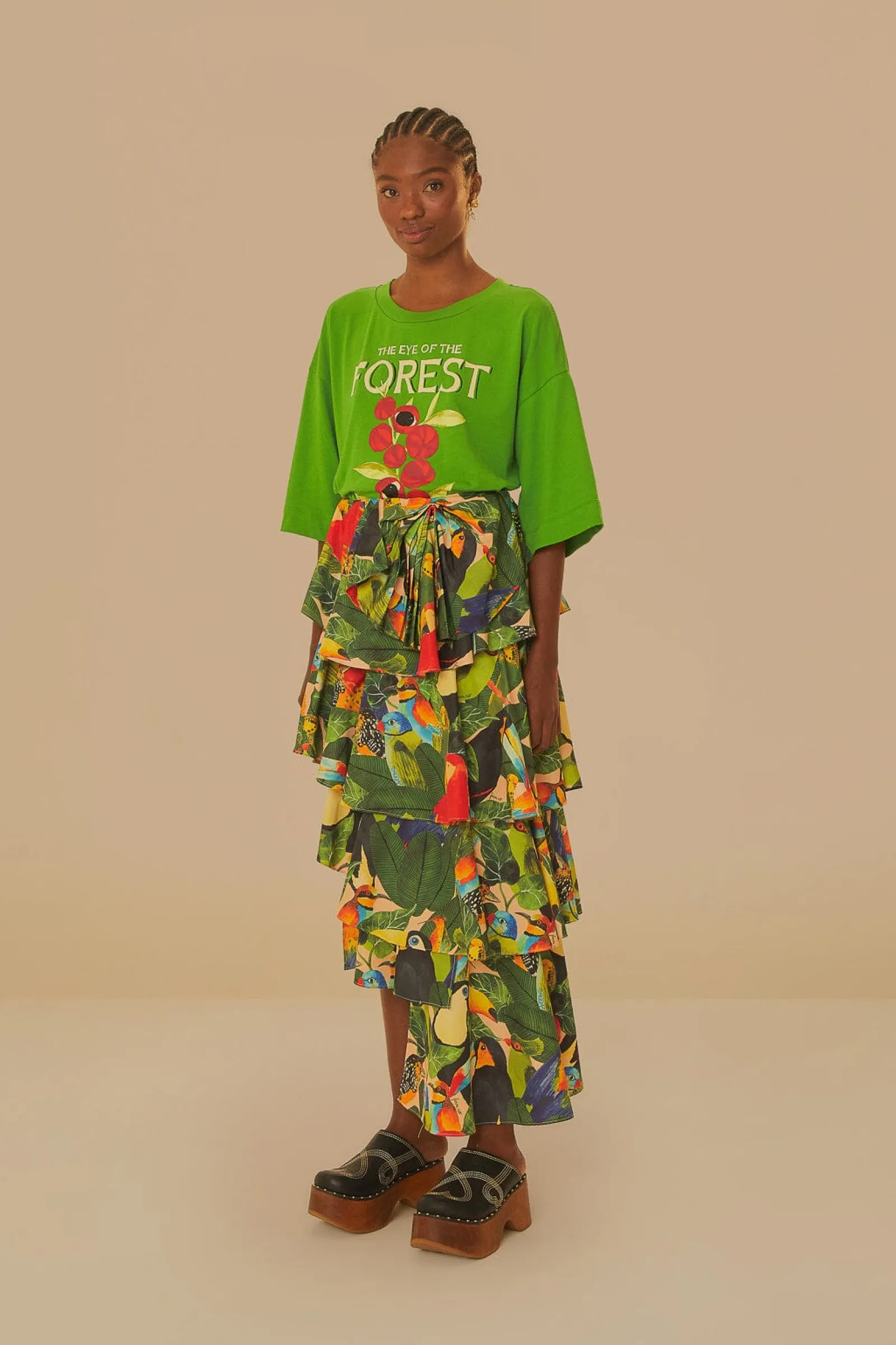 GREEN THE EYE OF THE FOREST ORGANIC COTTON T-SHIRT