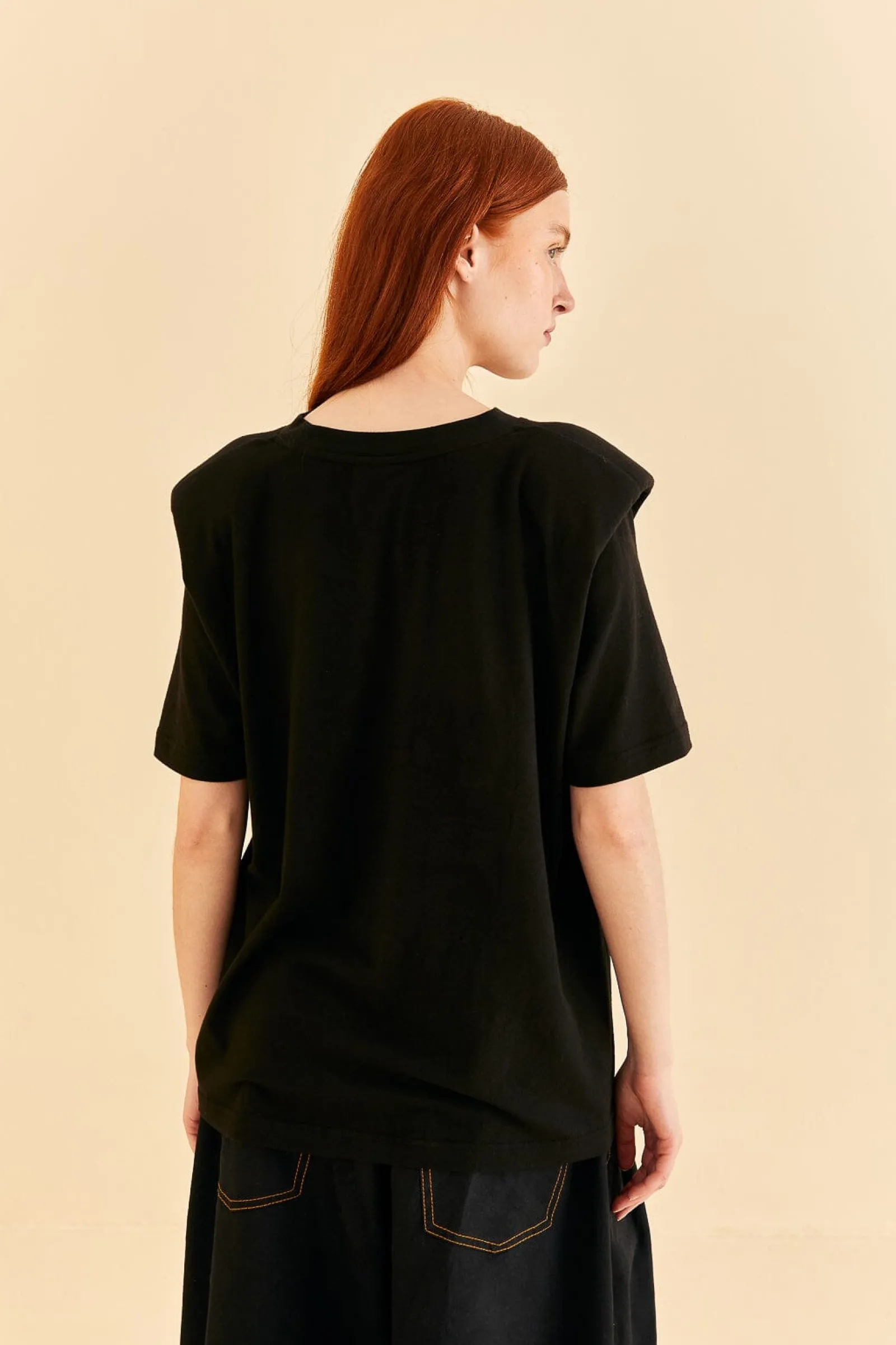 I LOVE RIO SHOULDER PADS ORGANIC COTTON T-SHIRT