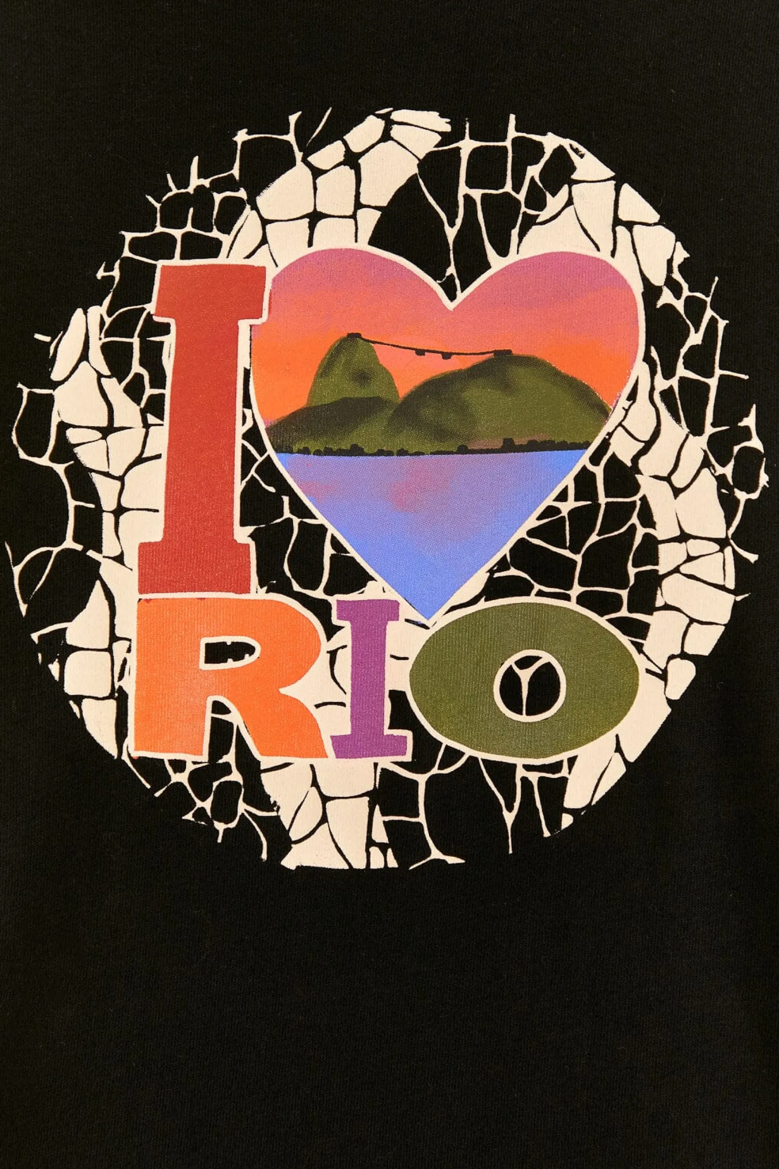 I LOVE RIO SHOULDER PADS ORGANIC COTTON T-SHIRT