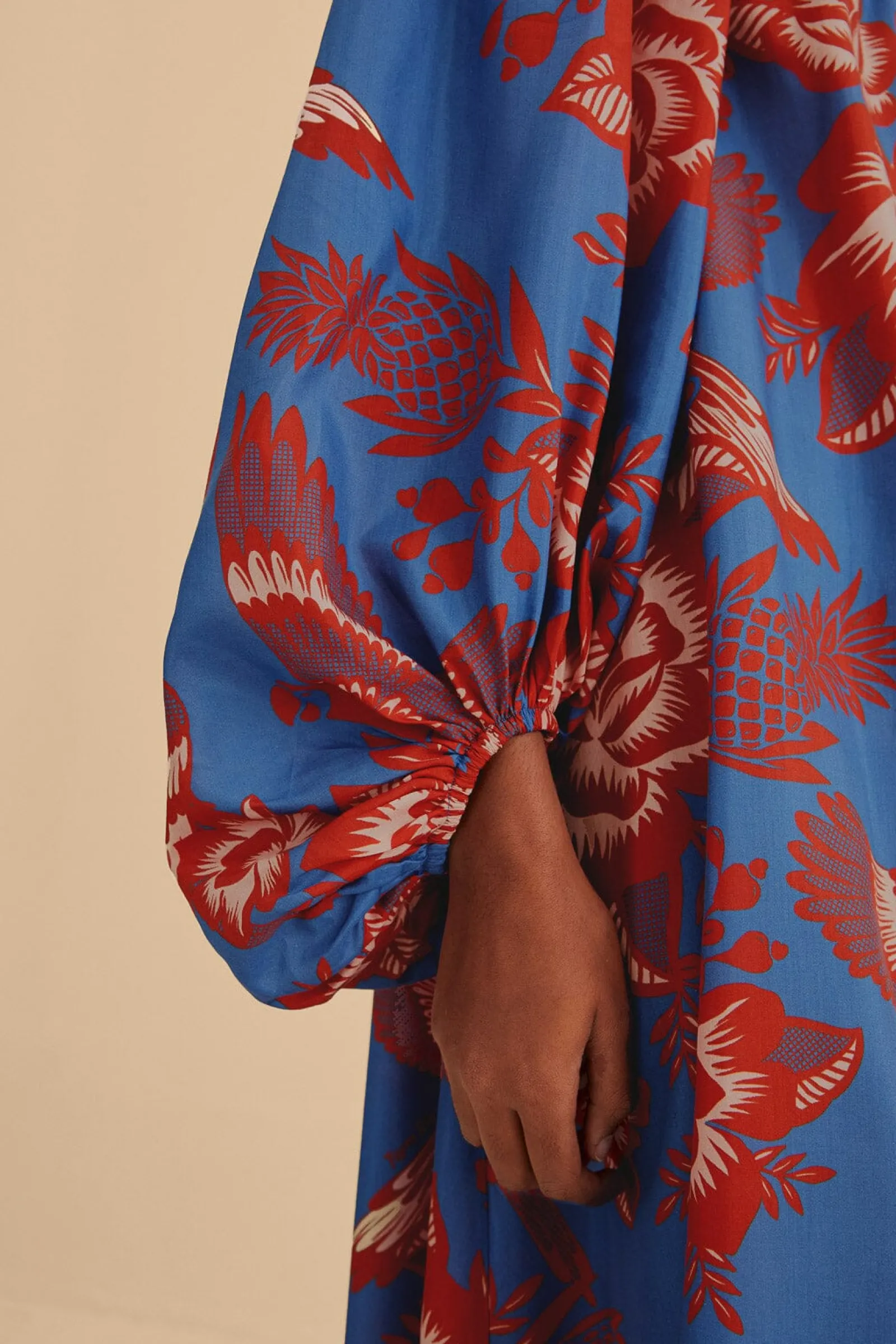 LIGHT BLUE LACE GARDEN MAXI DRESS