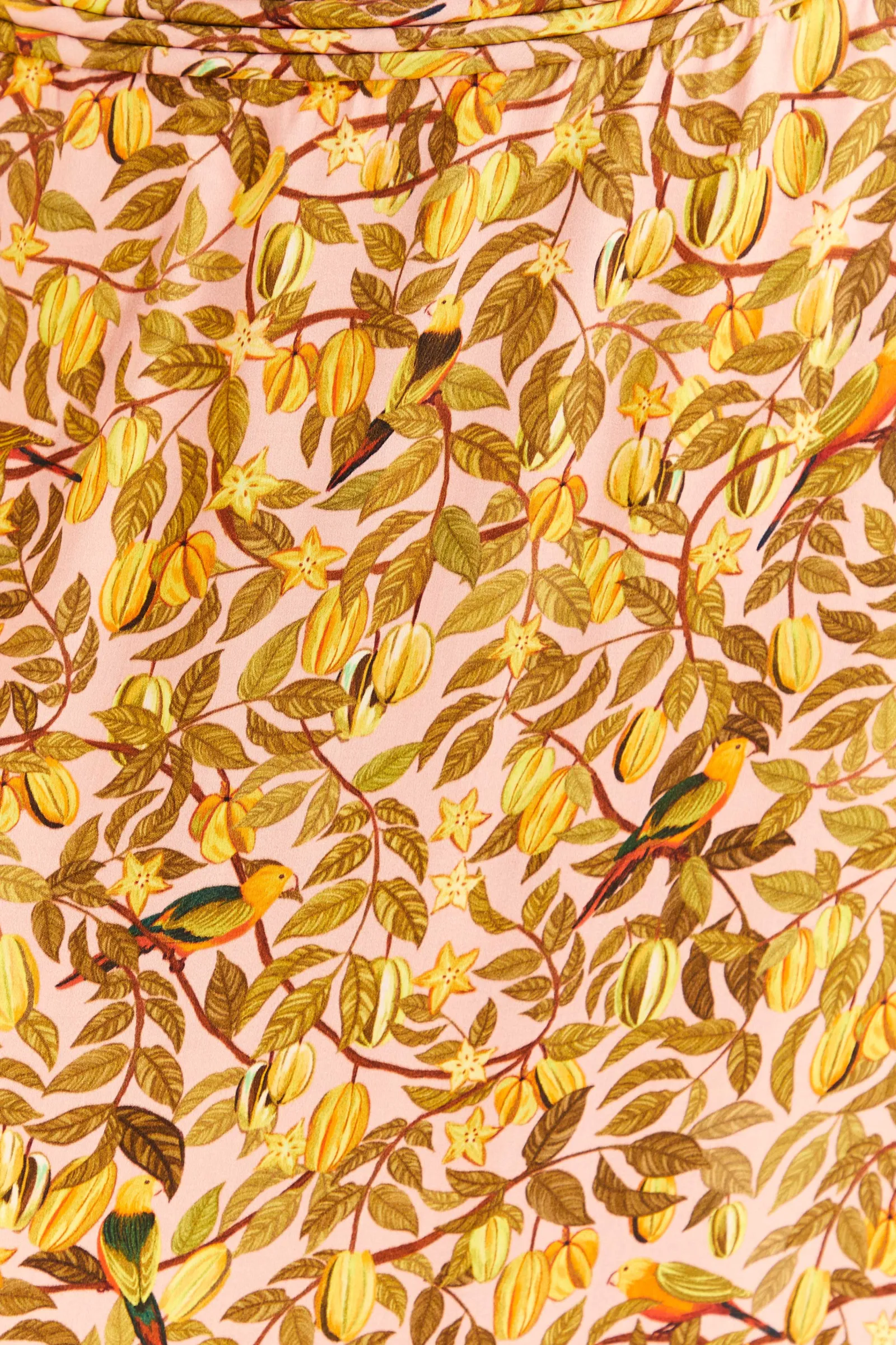 LIGHT PINK STAR FRUIT MIDI SKIRT