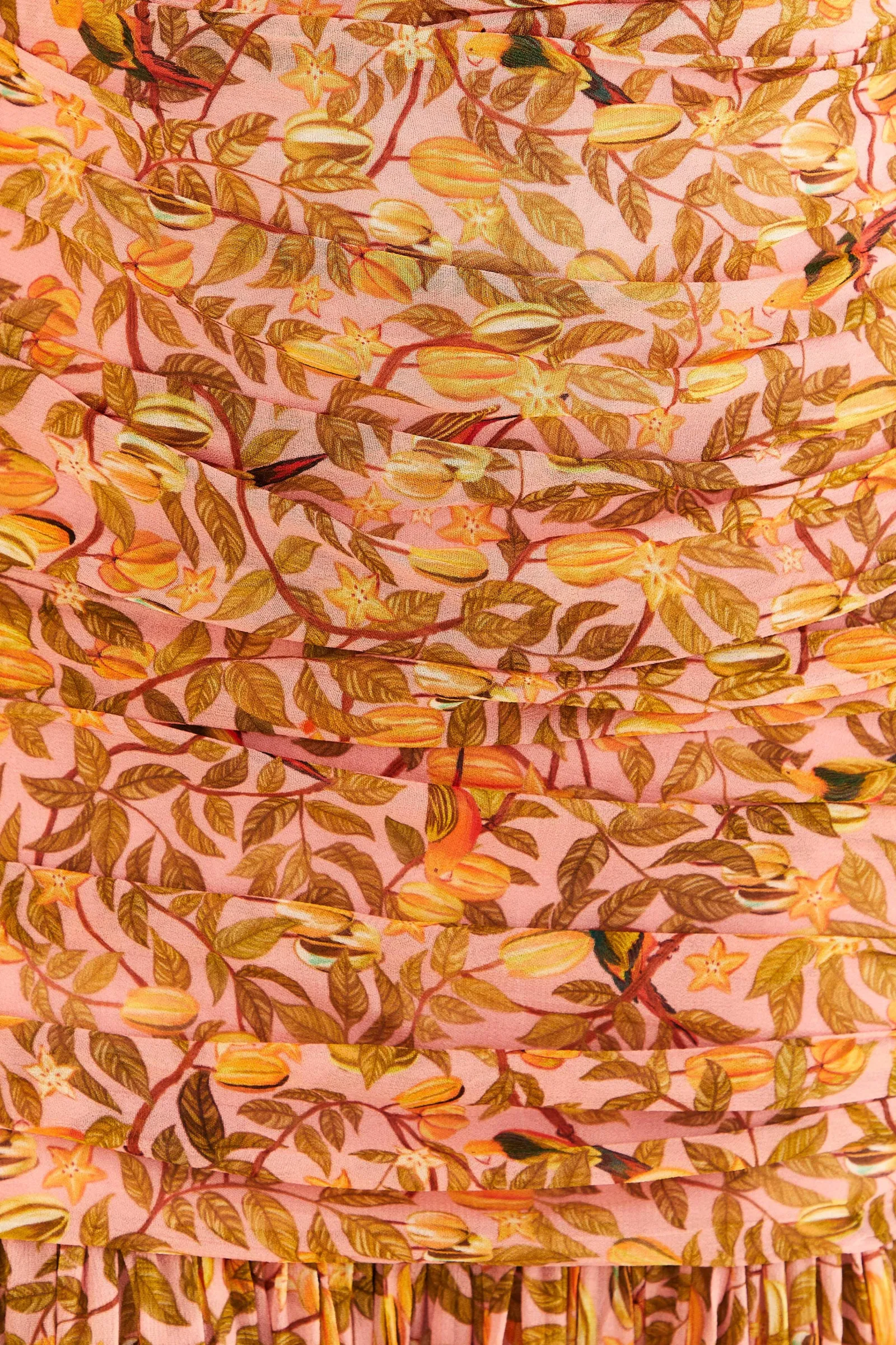 LIGHT PINK STAR FRUIT MIDI DRESS