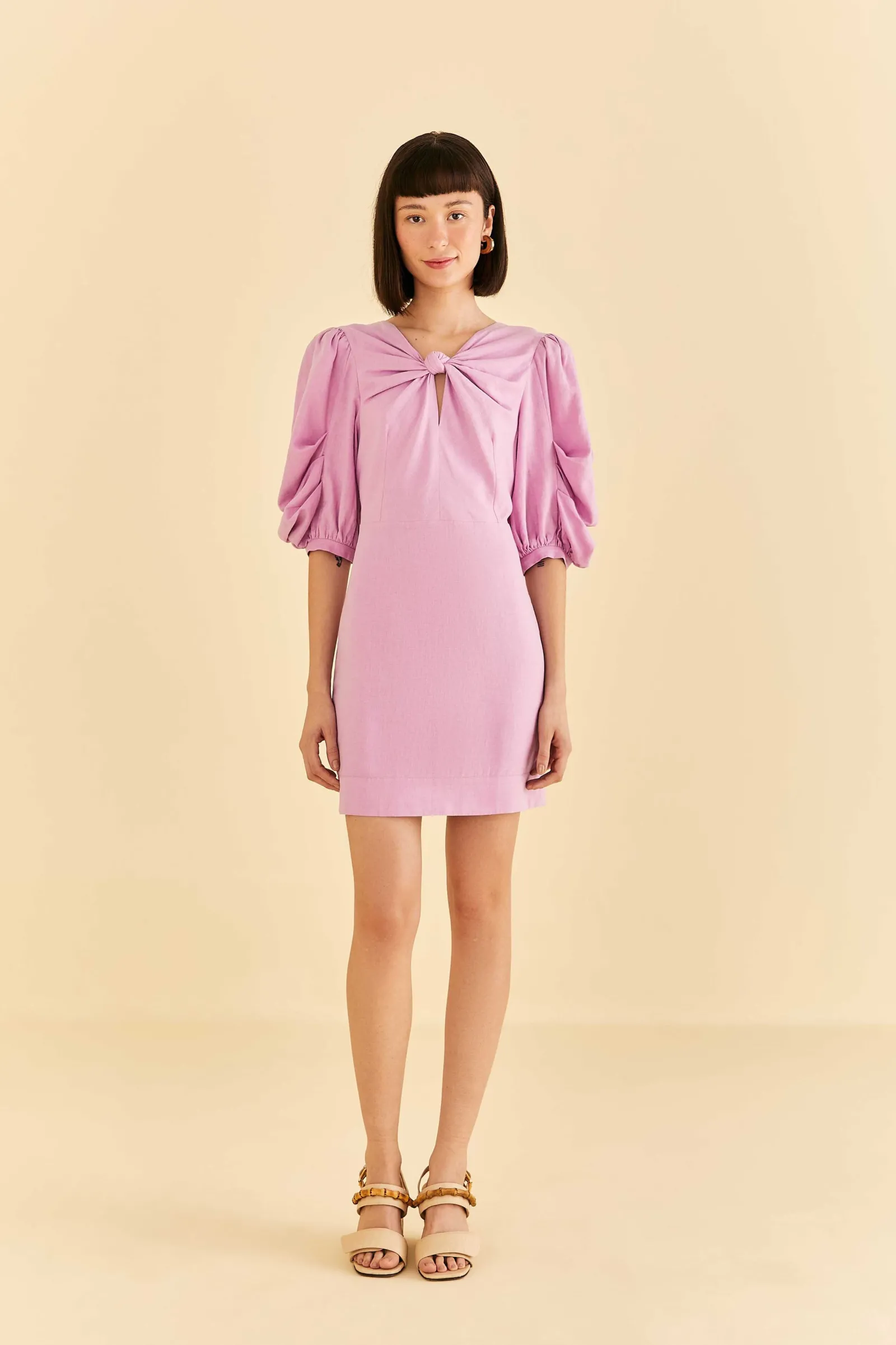 LILAC SHORT SLEEVE MINI DRESS