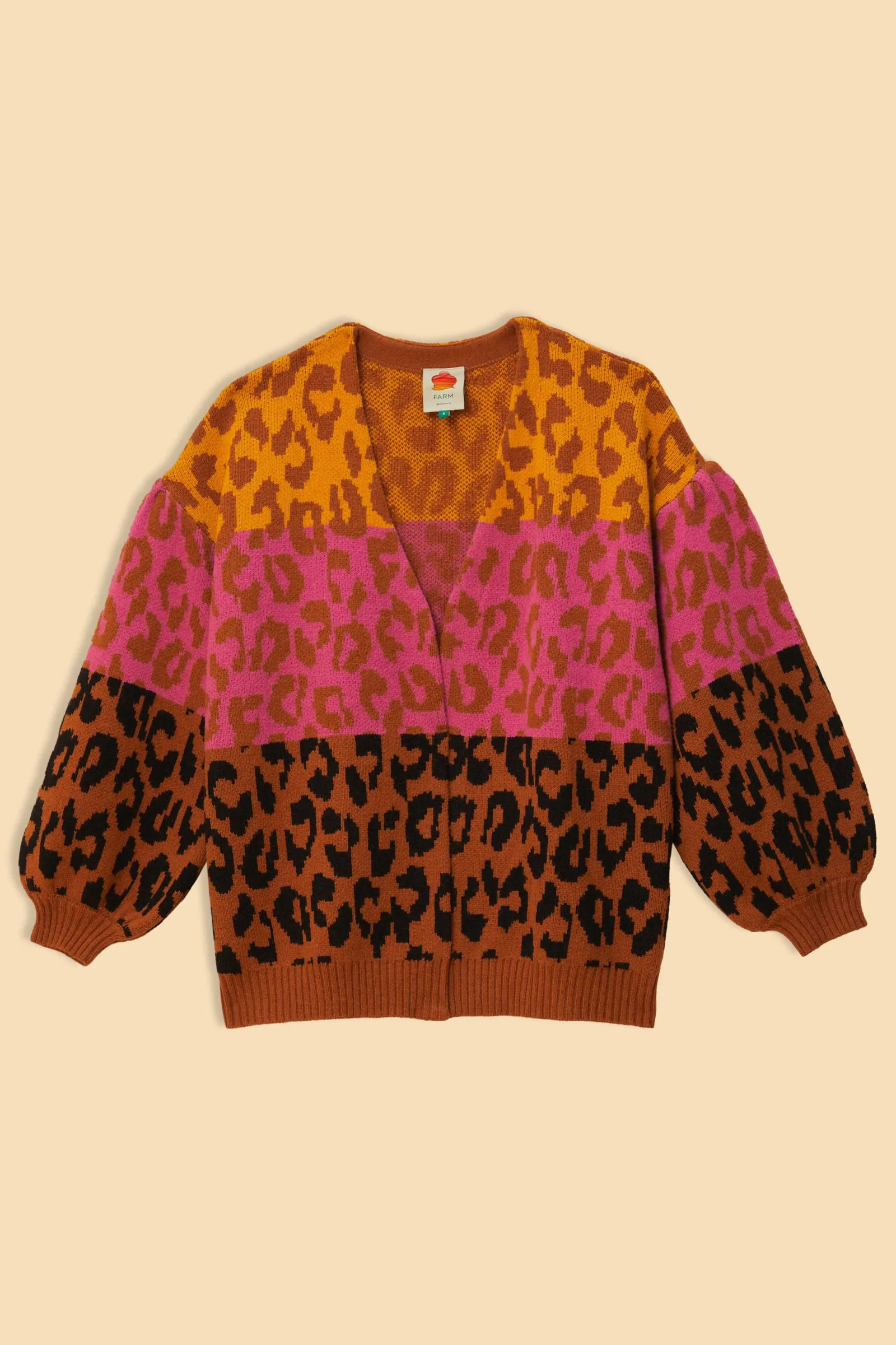 MIXED LEOPARDS KNIT CARDIGAN