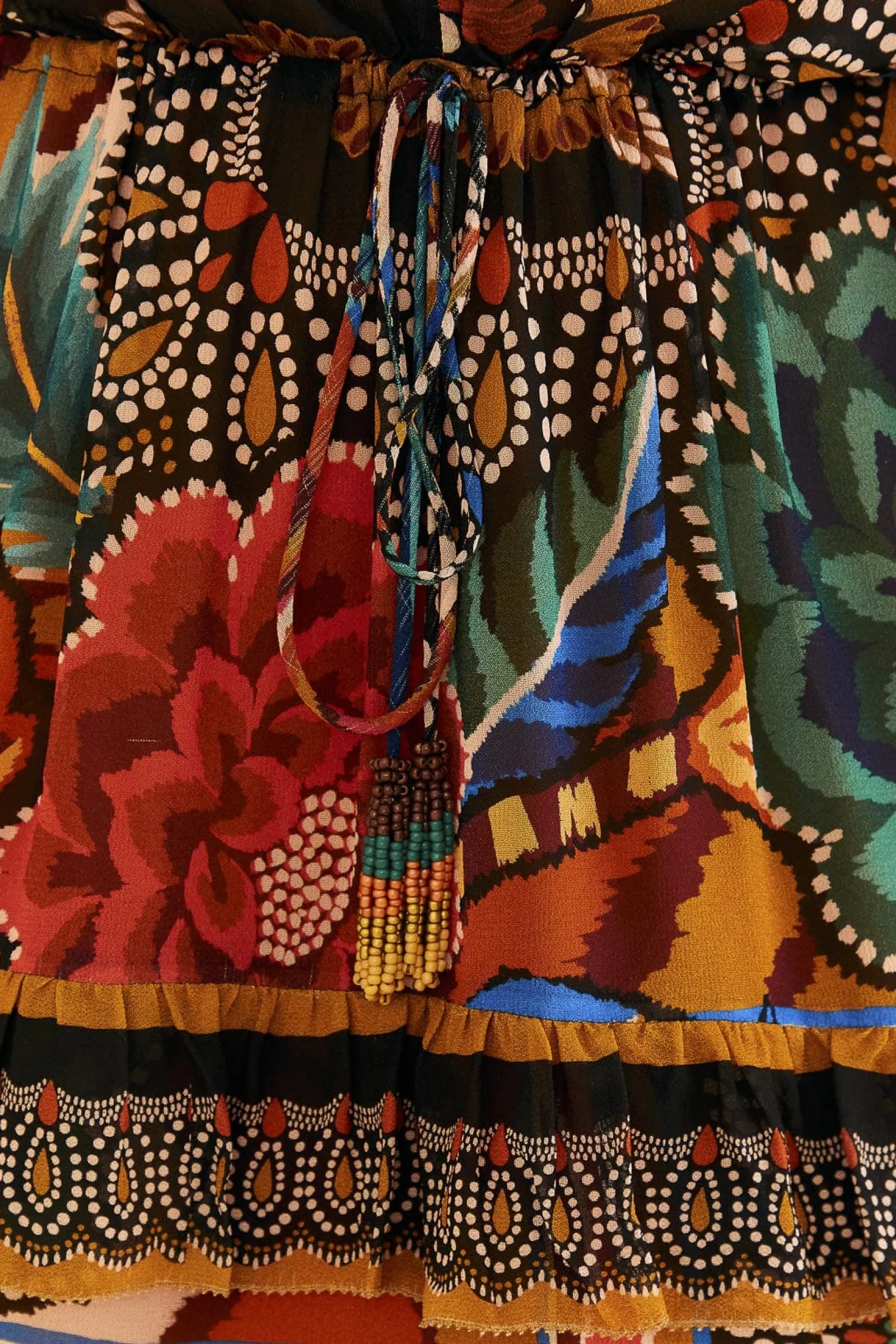 MULTICOLOR FALL MIX MAXI DRESS