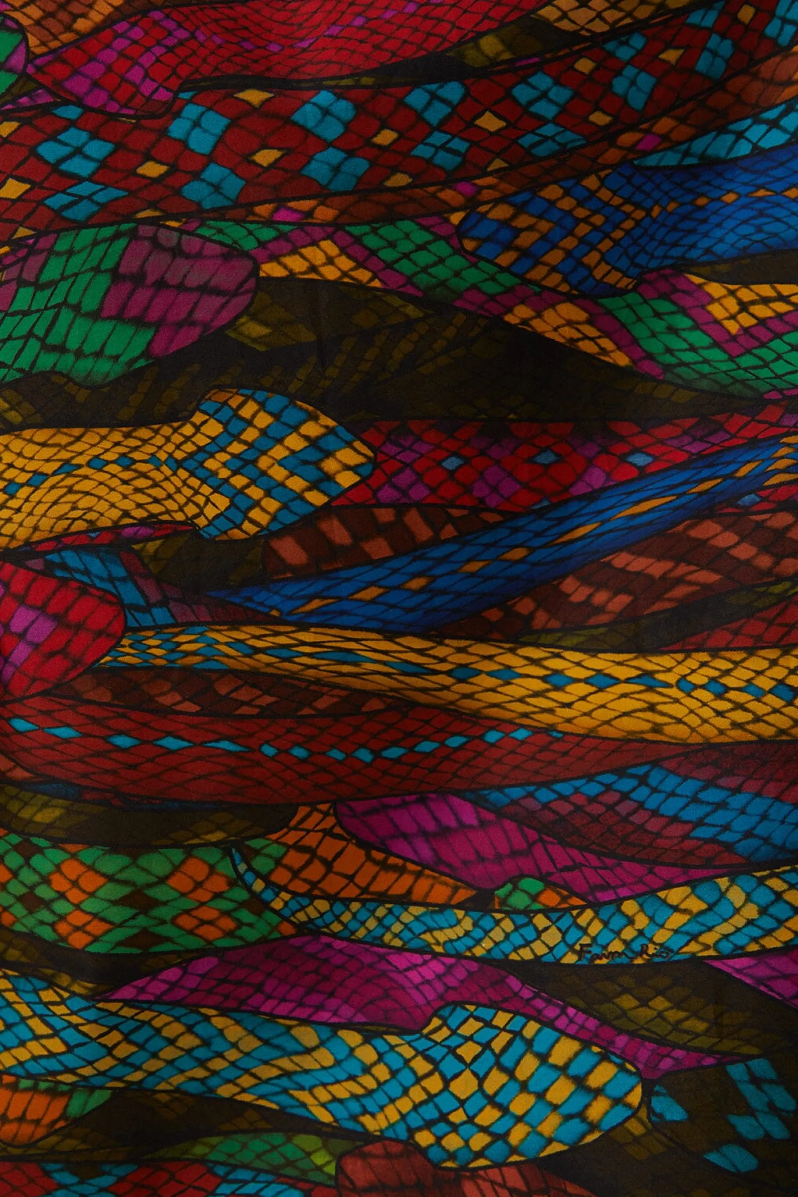 MULTICOLOR MIRAGE MIDI SKIRT