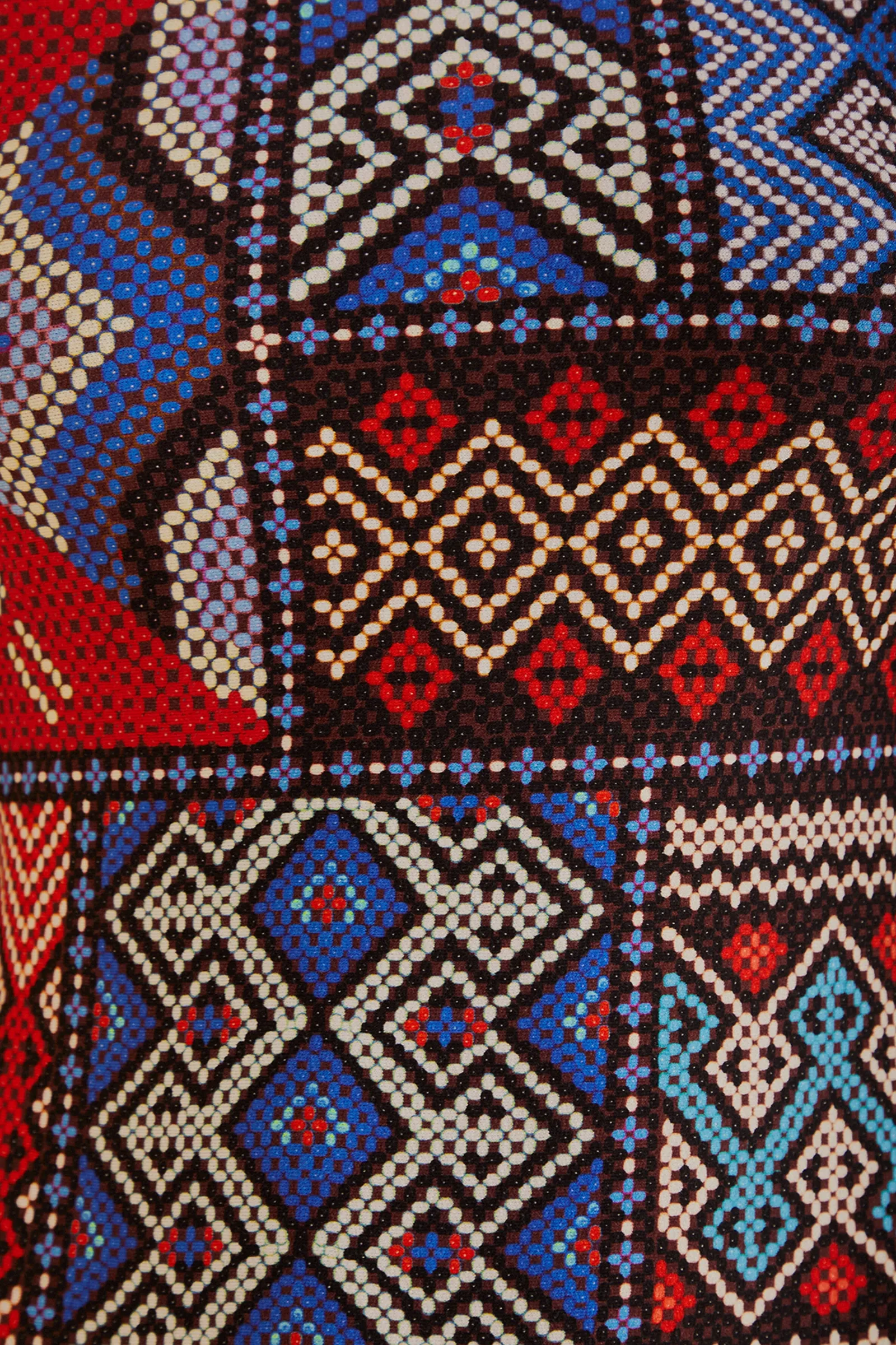 MULTICOLOR RAUTI SHORT SLEEVE MIDI DRESS