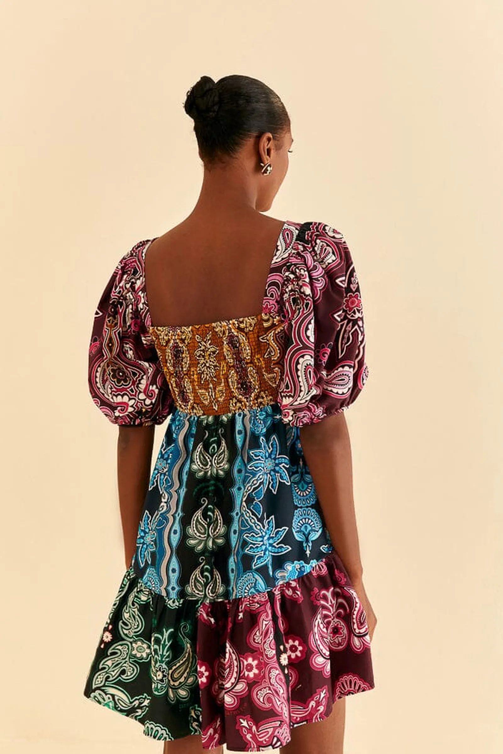 MULTICOLOR SWEET MERMAIDS SHORT SLEEVE MINI DRESS