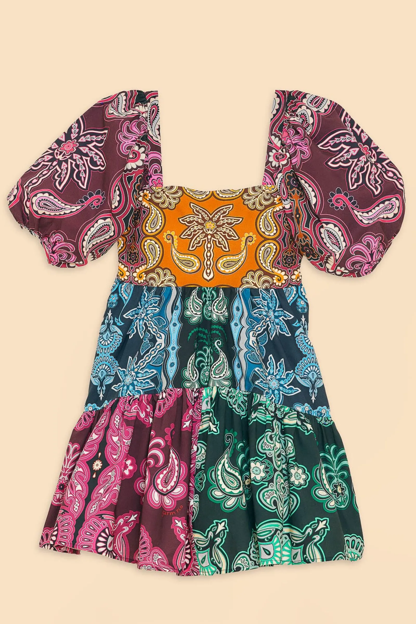 MULTICOLOR SWEET MERMAIDS SHORT SLEEVE MINI DRESS