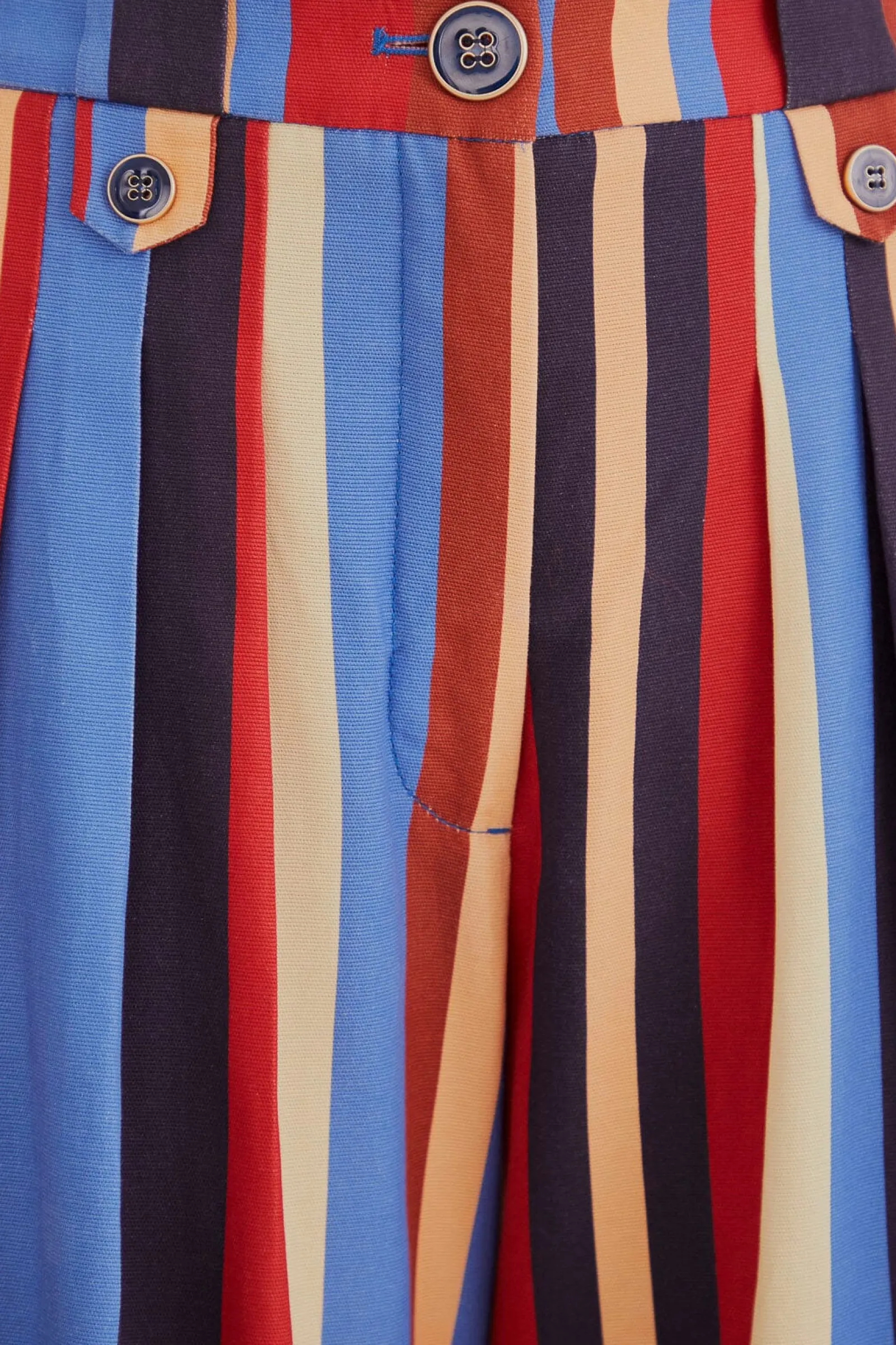 MULTICOLOR WINTER STRIPES TAILORED PANTS