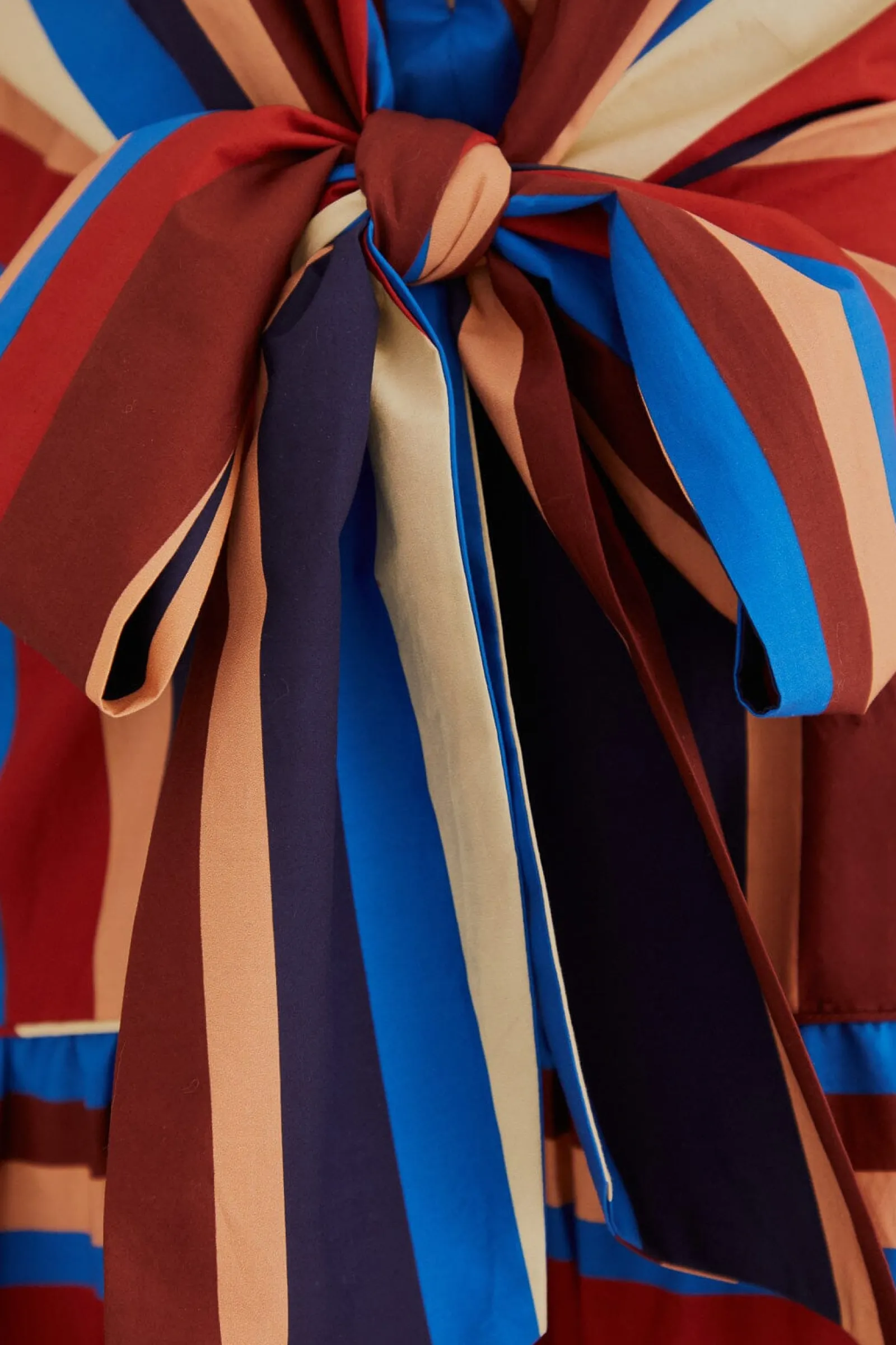  MULTICOLOR WINTER STRIPES SHORT SLEEVE MIDI DRESS