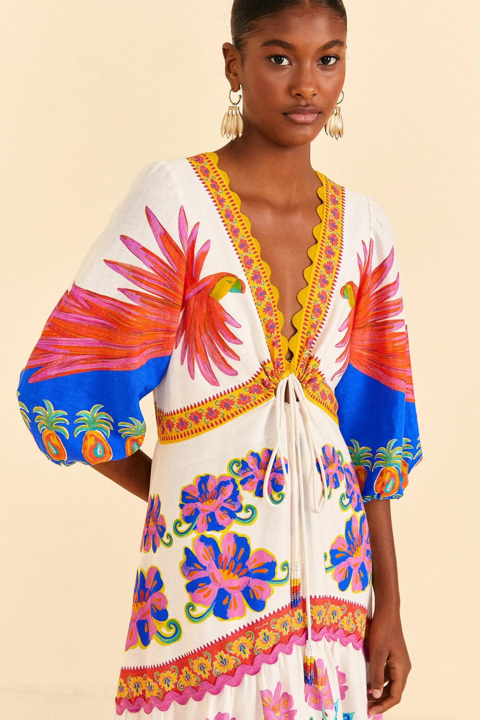 OFF-WHITE VIVID GARDEN MAXI DRESS