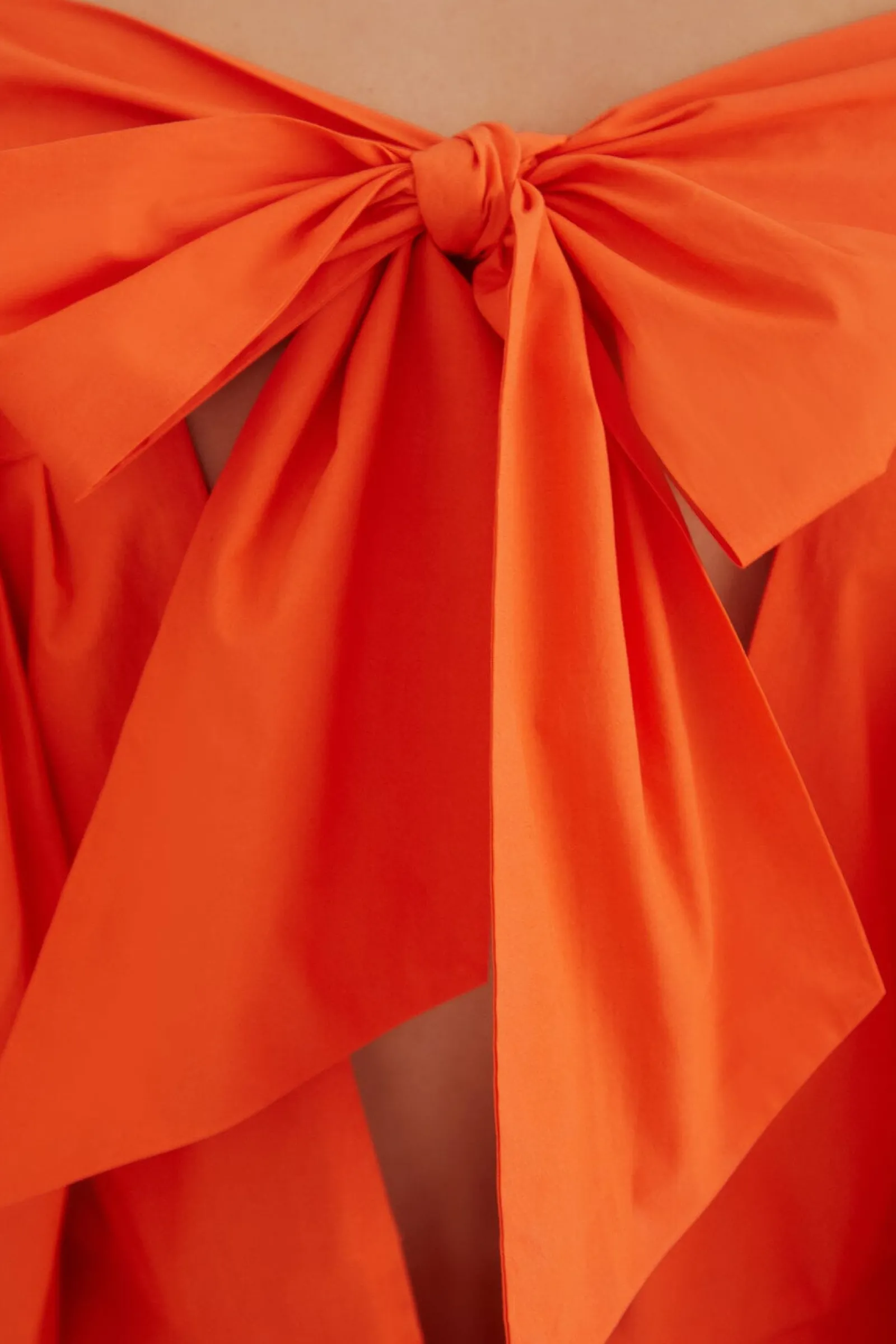 ORANGE OPEN BACK MINI DRESS