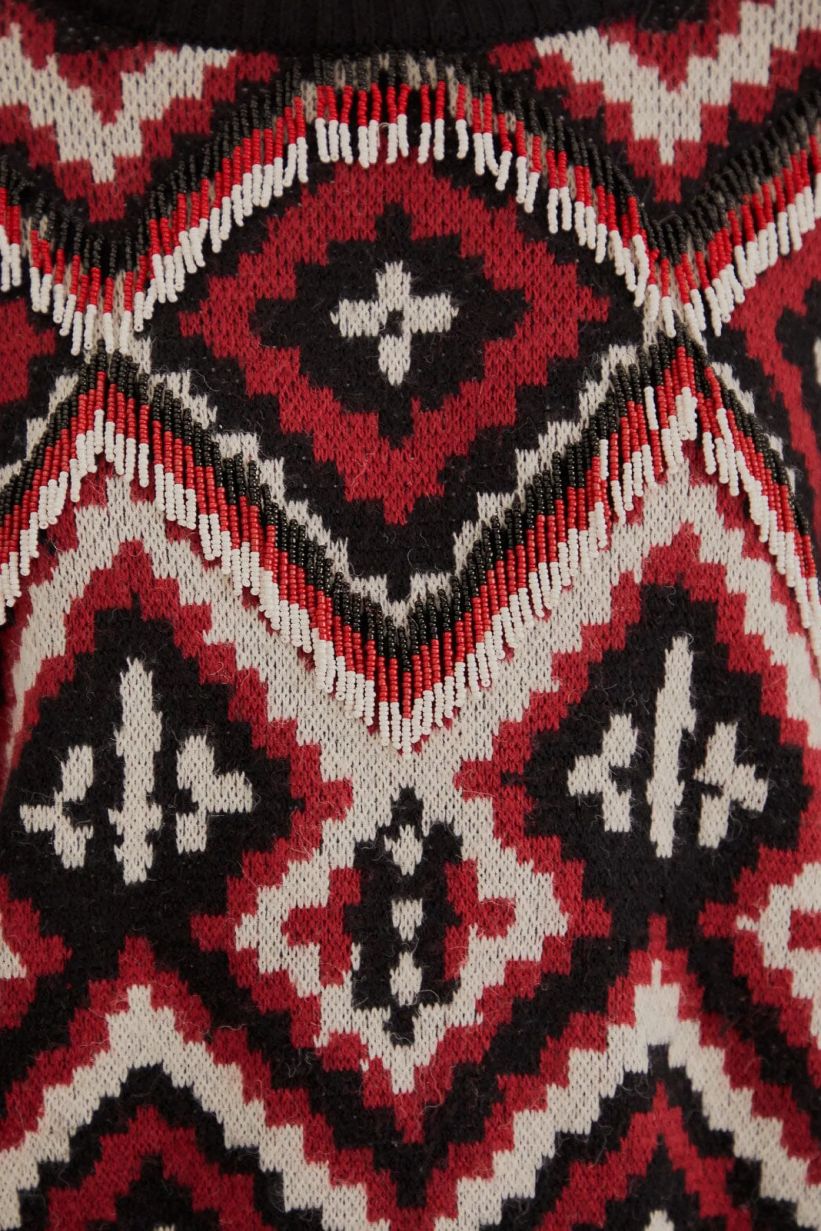 RAUTI BEADED KNIT SWEATER